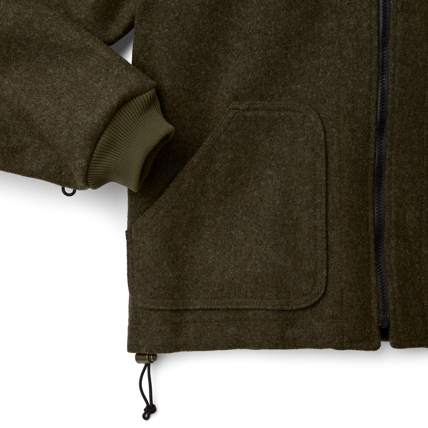 Alternate view of the Filson Mackinaw Wool Jacket Liner - Forest Green