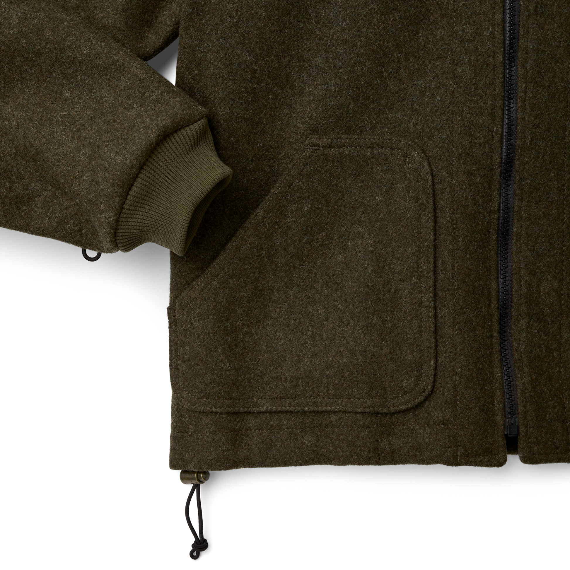 Alternate view of the Filson Mackinaw Wool Jacket Liner - Forest Green