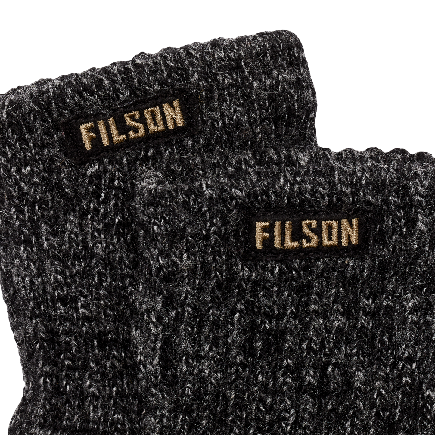 Alternate view of the Filson Fingerless Knit Gloves - Charcoal