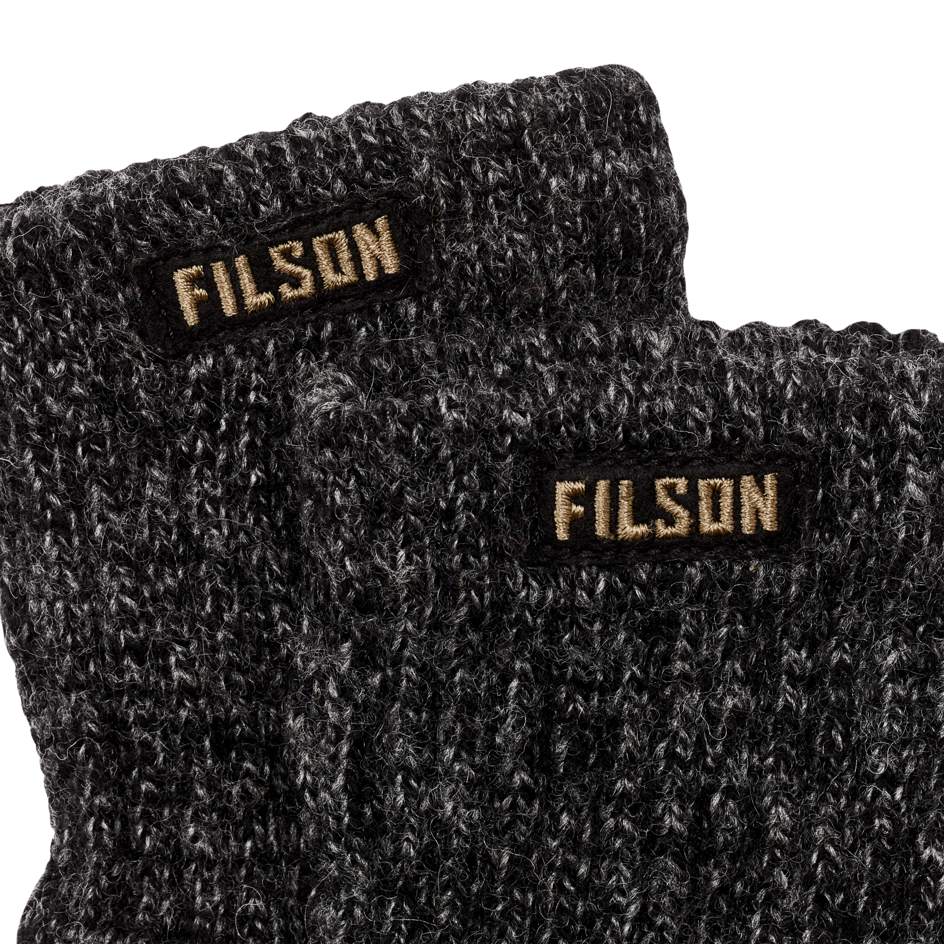 Alternate view of the Filson Fingerless Knit Gloves - Charcoal