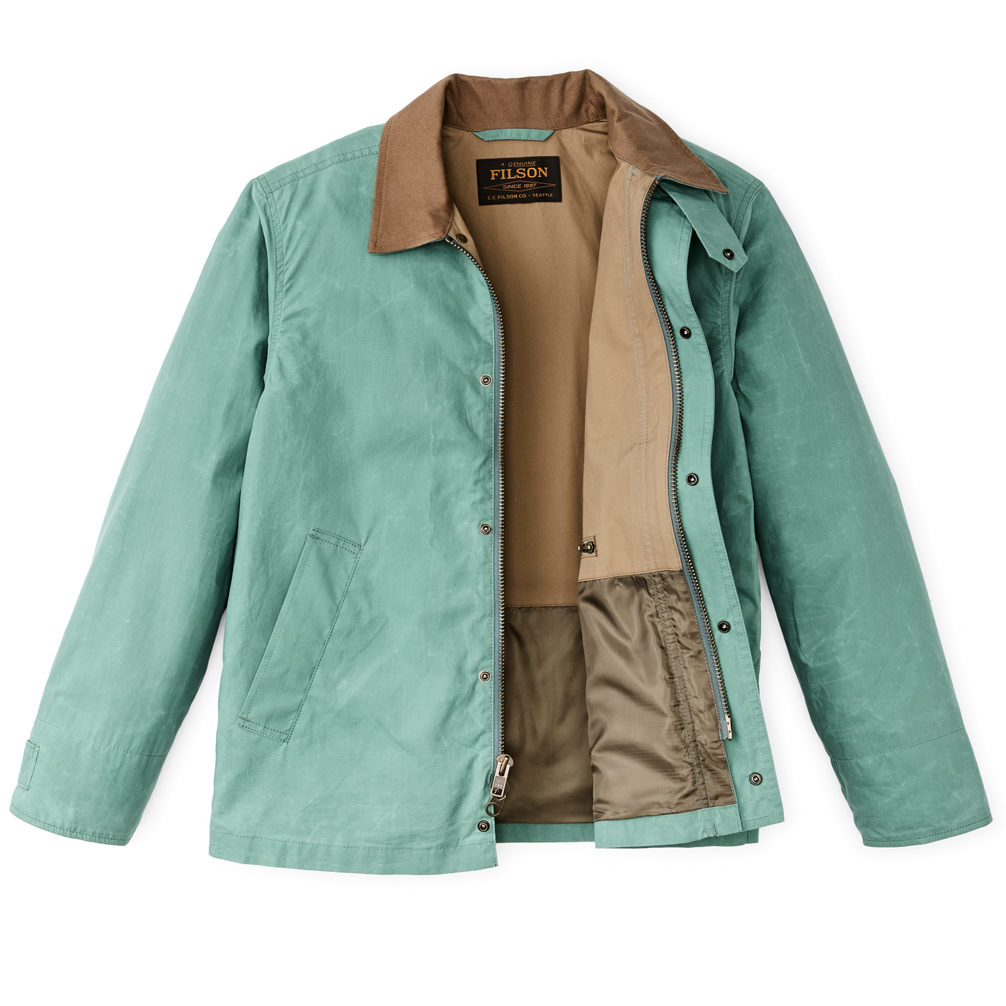 Alternate view of the Filson Ranger Short Field Jacket - Deep Sea