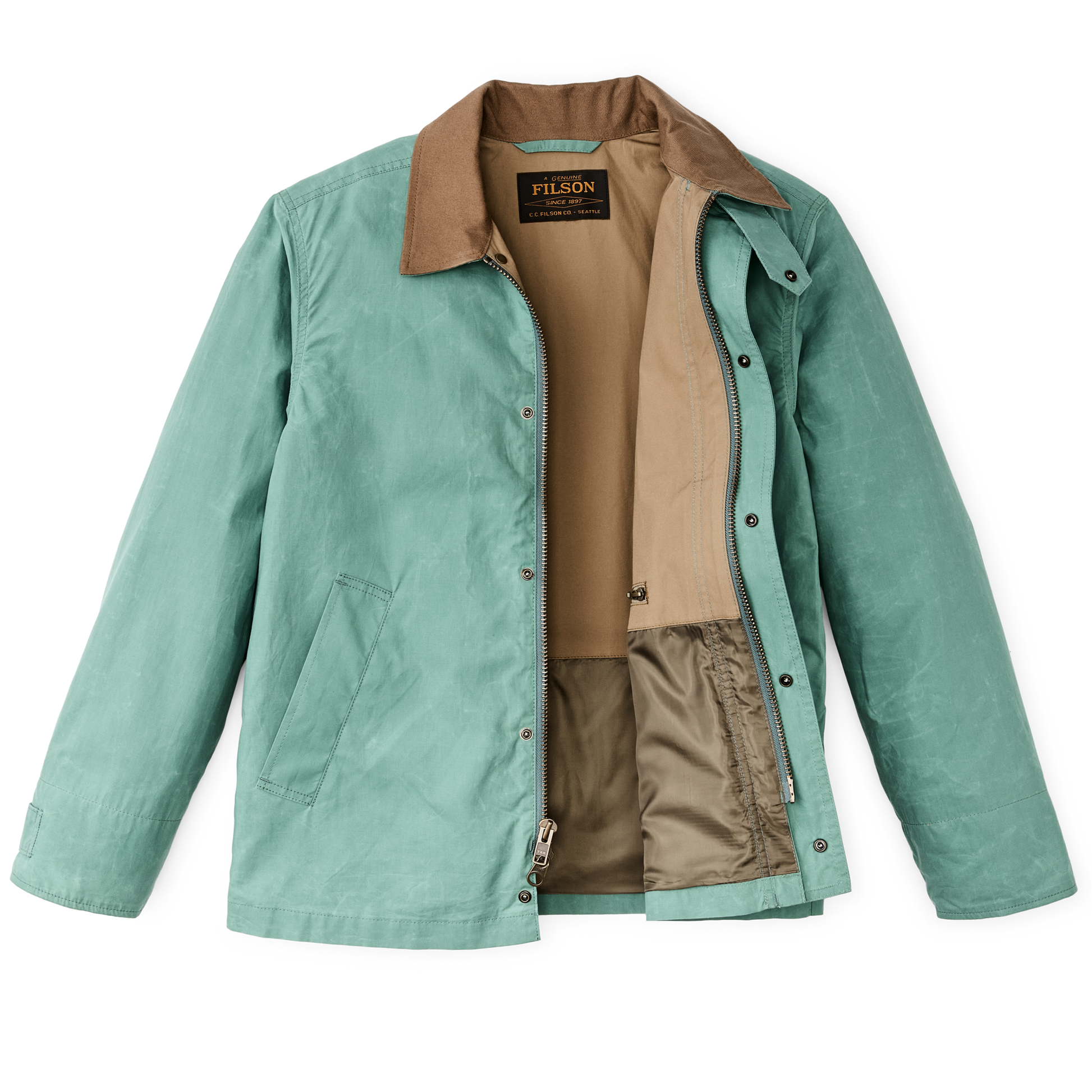 Alternate view of the Filson Ranger Short Field Jacket - Deep Sea