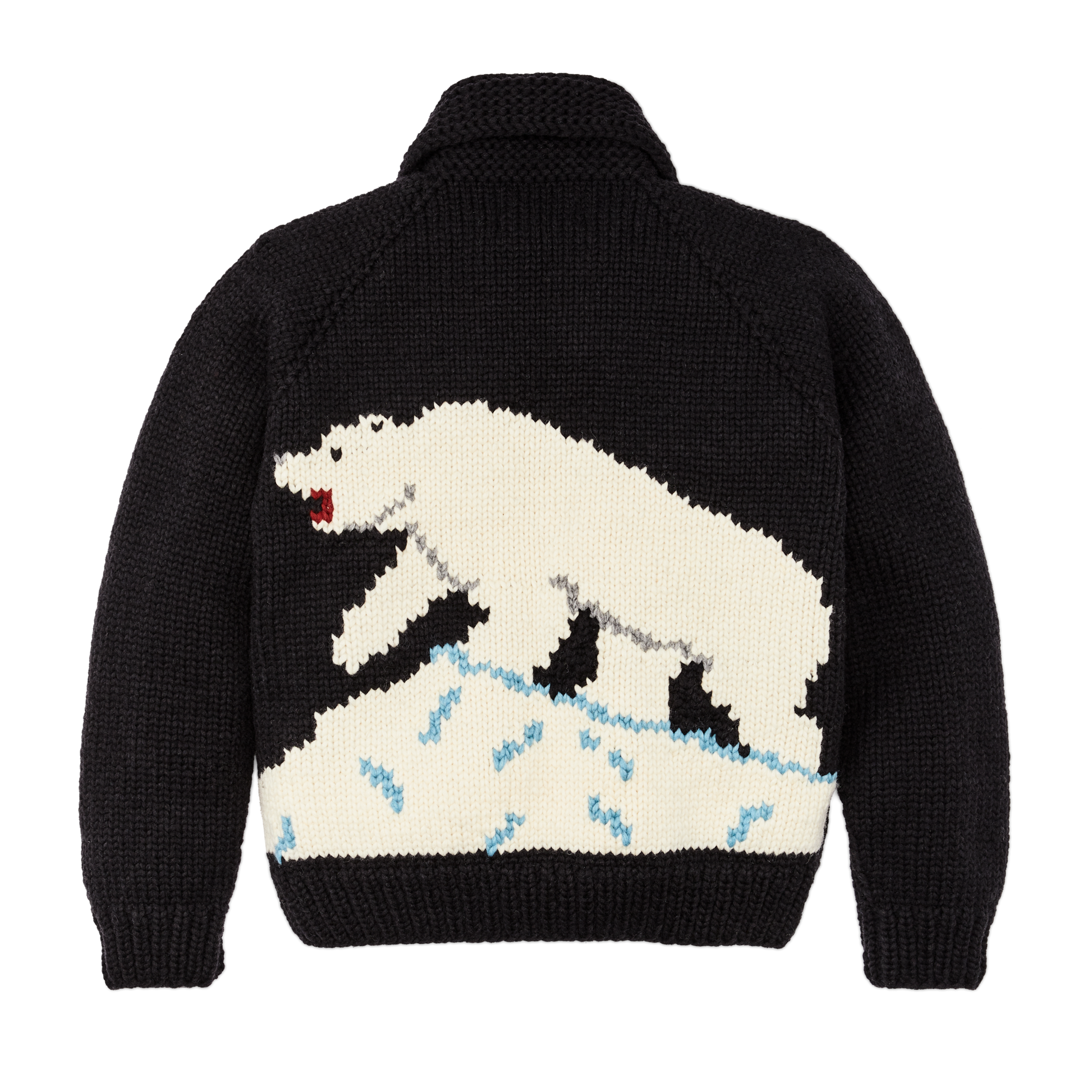 Alternate view of the Filson Handmade Full-zip Sweater - Black / White Polar Bear