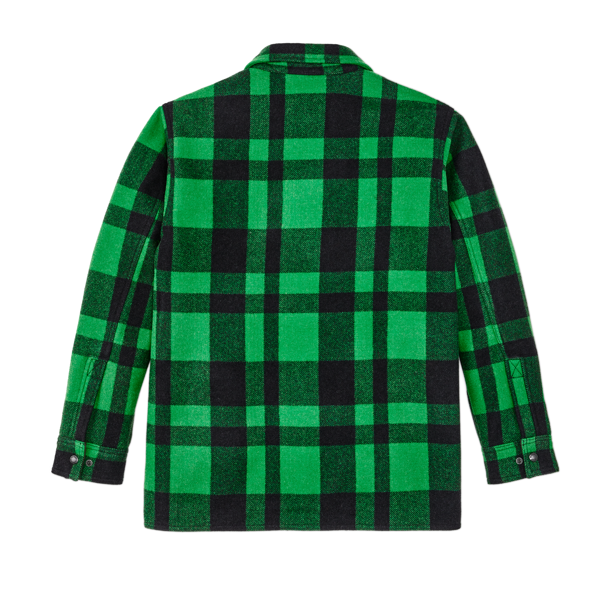 Alternate view of the Filson Lined Mackinaw Wool Jac Shirt - Acid Green / Black Heritage Plaid X