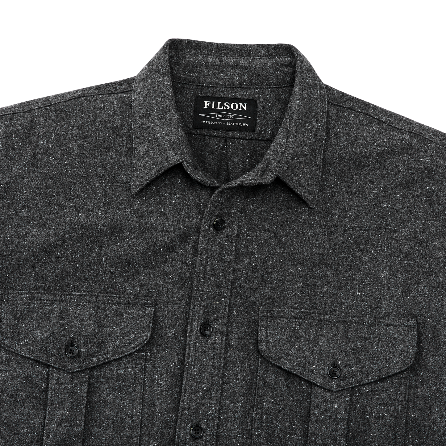 Alternate view of the Filson Alaskan Guide Shirt - Dark Heather Gray