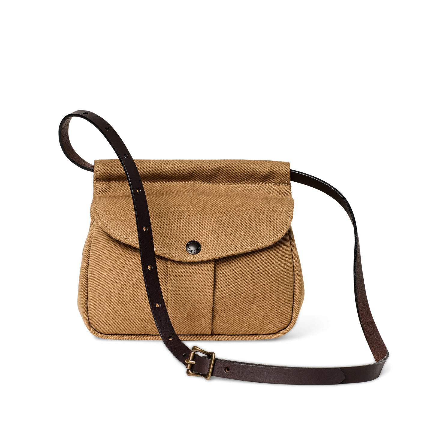 Front-facing image of the Filson Rugged Twill Convertible Field Bag - Tan