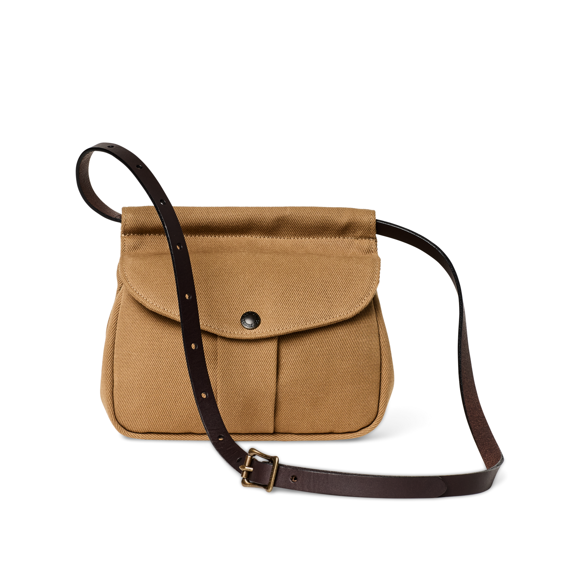 Front-facing image of the Filson Rugged Twill Convertible Field Bag - Tan