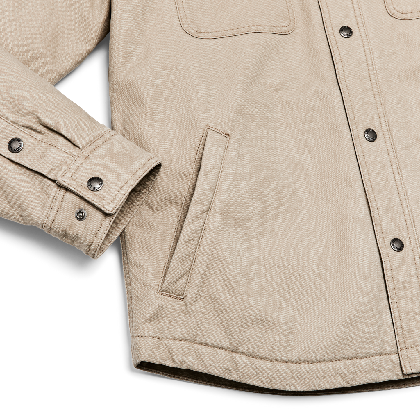 Alternate view of the Filson Fleece Lined Jac-shirt - Gray Khaki