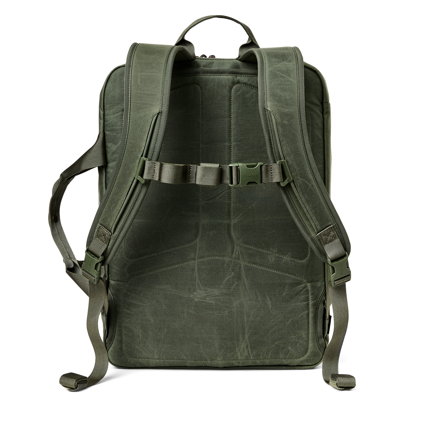 Alternate view of the Filson Surveyor Pullman Pack - Service Green