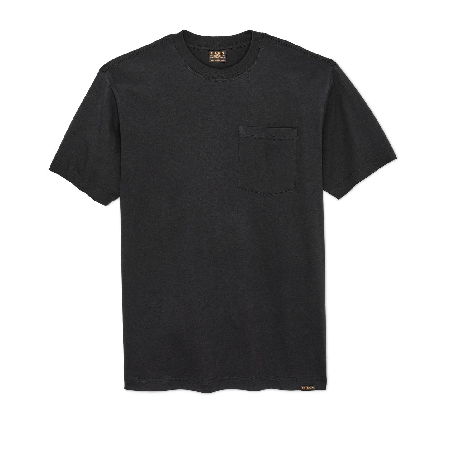 Front-facing image of the Filson Frontier Pocket T-shirt - Black