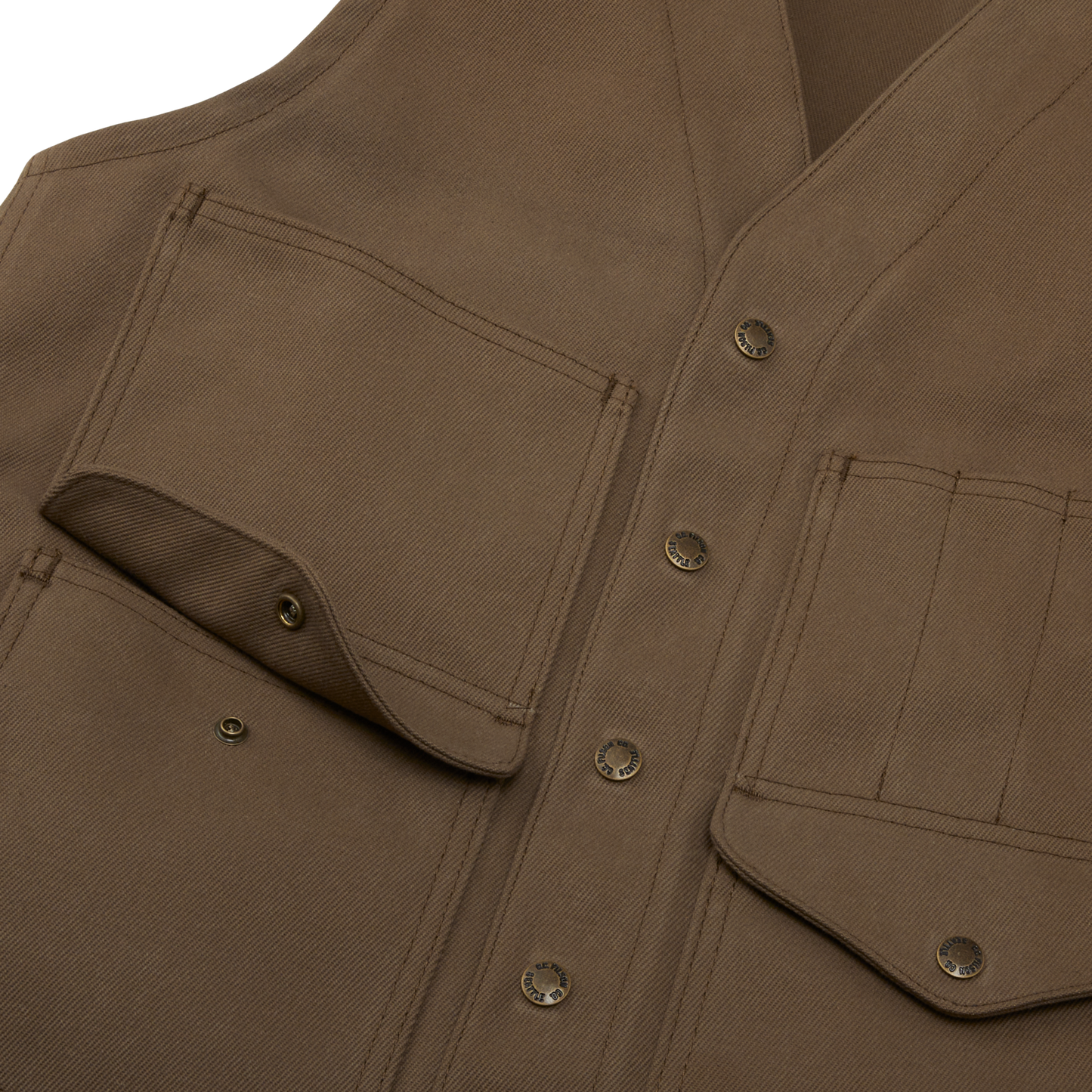 Alternate view of the Filson Rugged Twill Cruiser Vest - Sepia