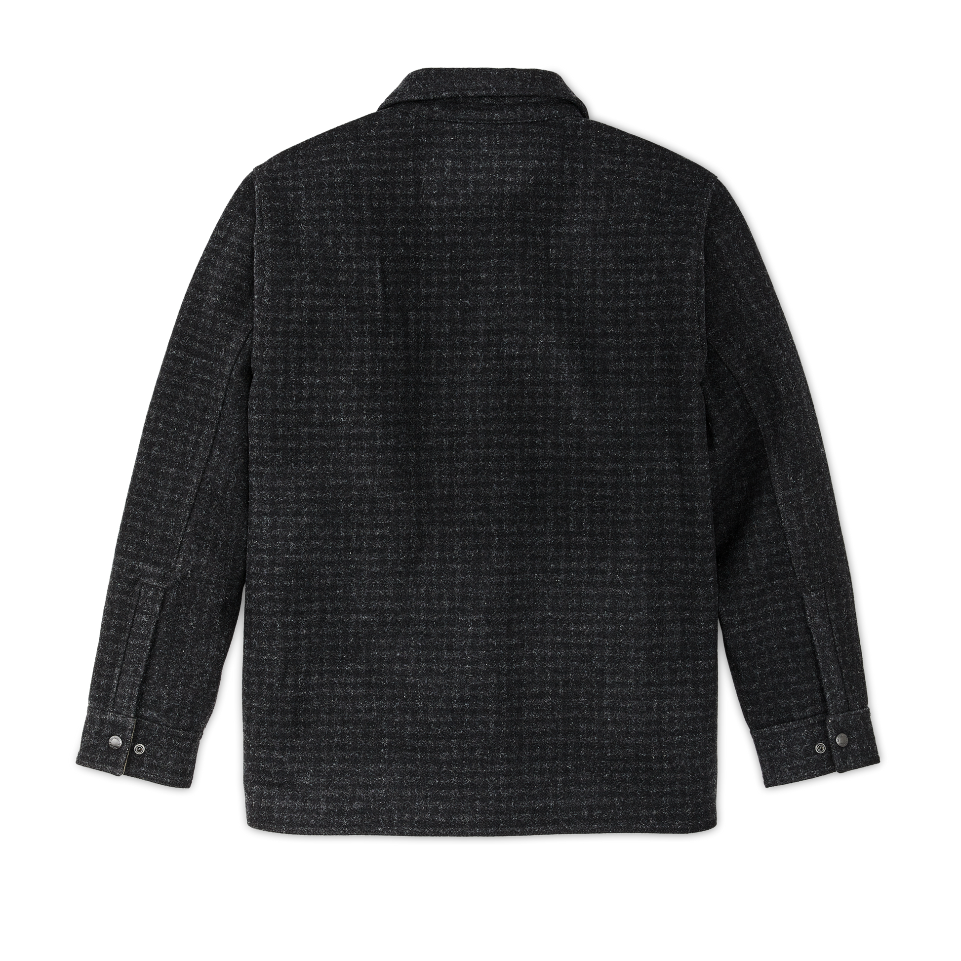 Alternate view of the Filson Lined Mackinaw Wool Jac Shirt - Black Marl / Heather Check