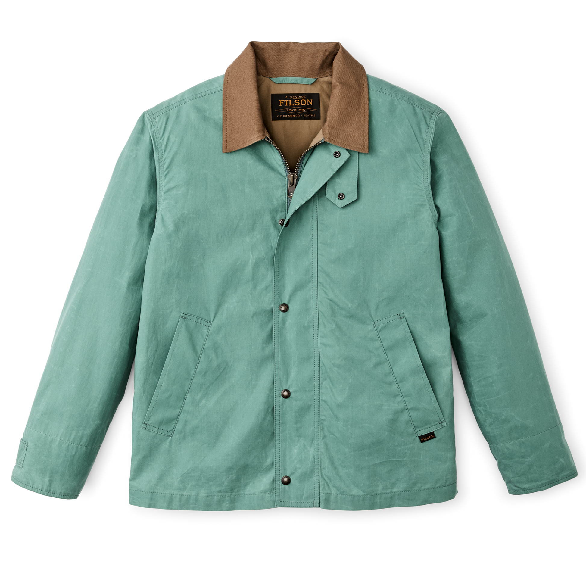 Front-facing image of the Filson Ranger Short Field Jacket - Deep Sea