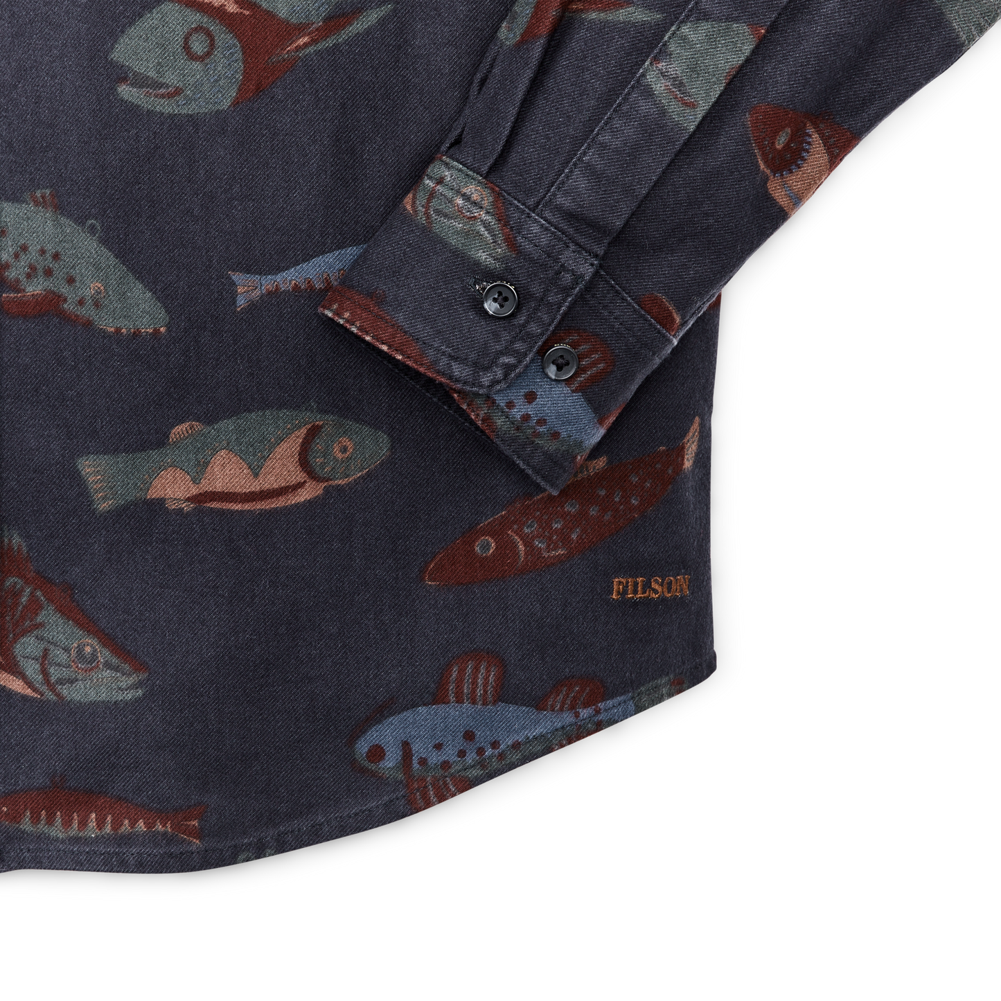 Alternate view of the Filson Alaskan Guide Shirt - Fish Decoy Navy