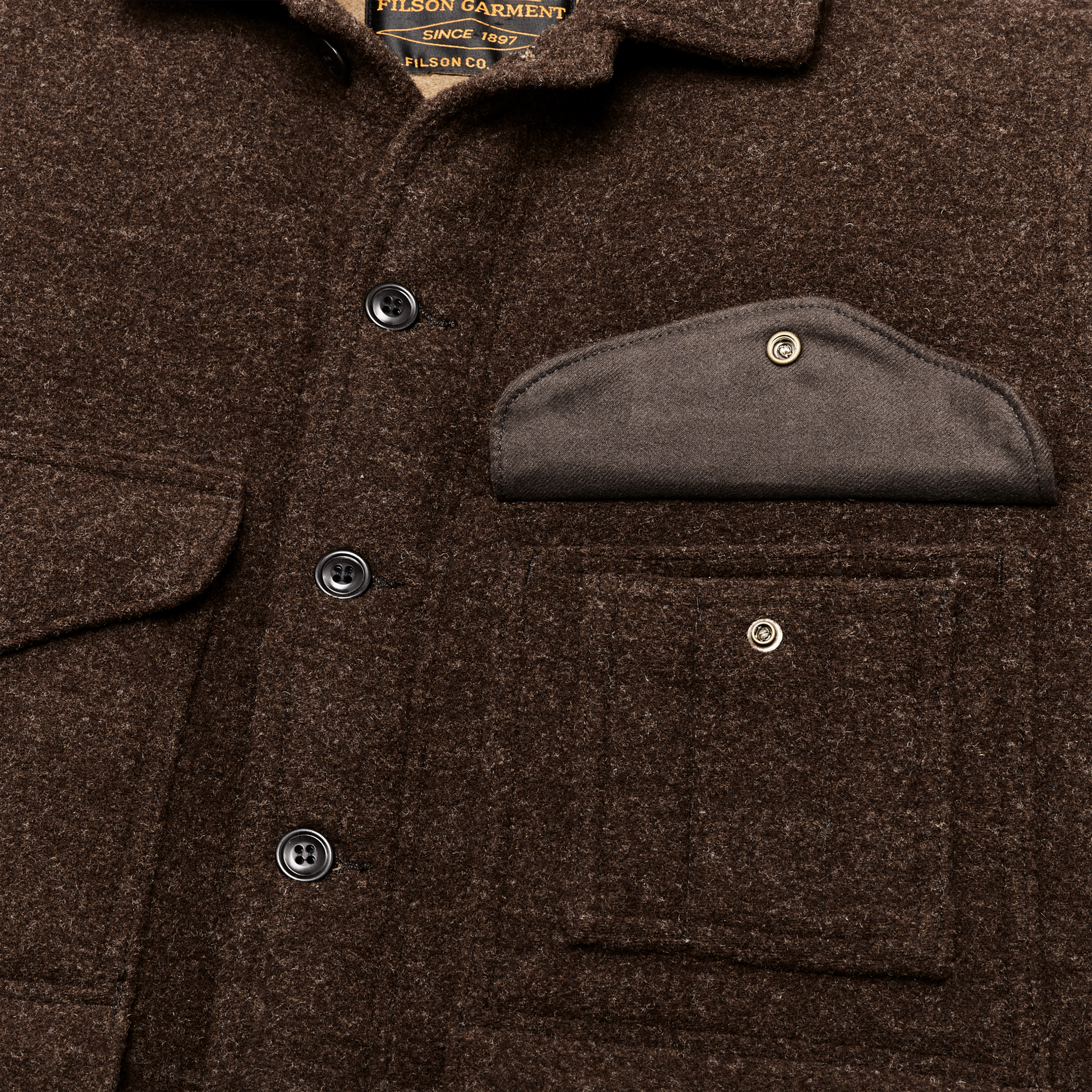 Alternate view of the Filson Jacquard Wool Cruiser - Brown / Khaki Moose