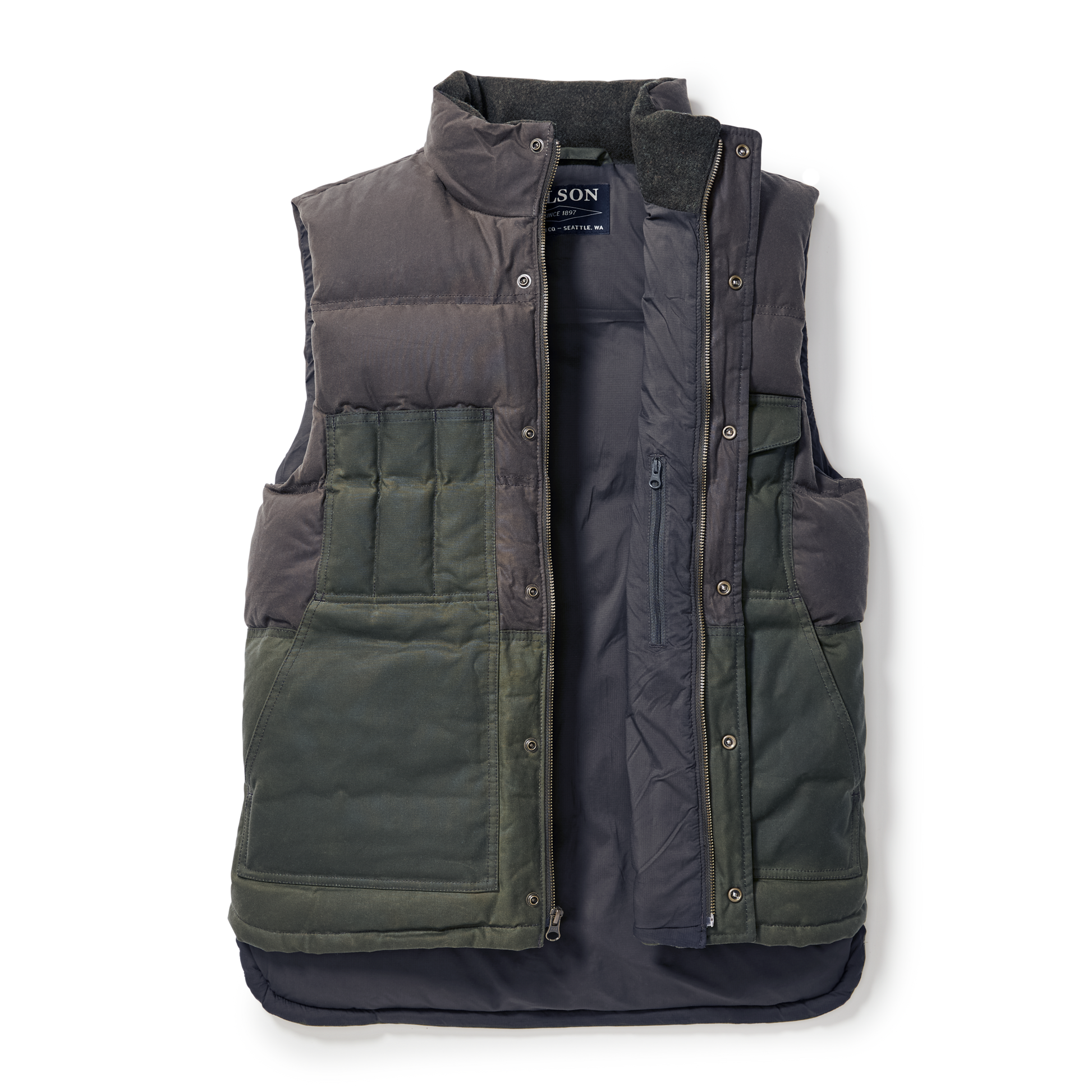 Alternate view of the Filson Down Cruiser Vest - Otter Green