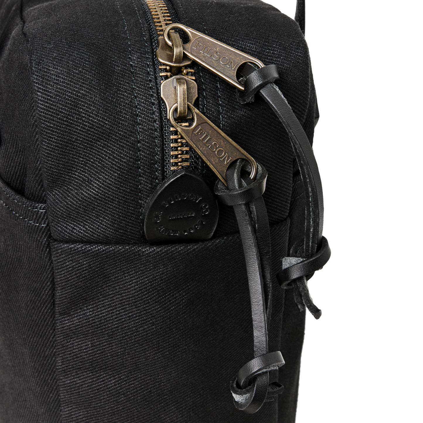 Alternate view of the Filson Rugged Twill Small Zipper Tote Bag - Black