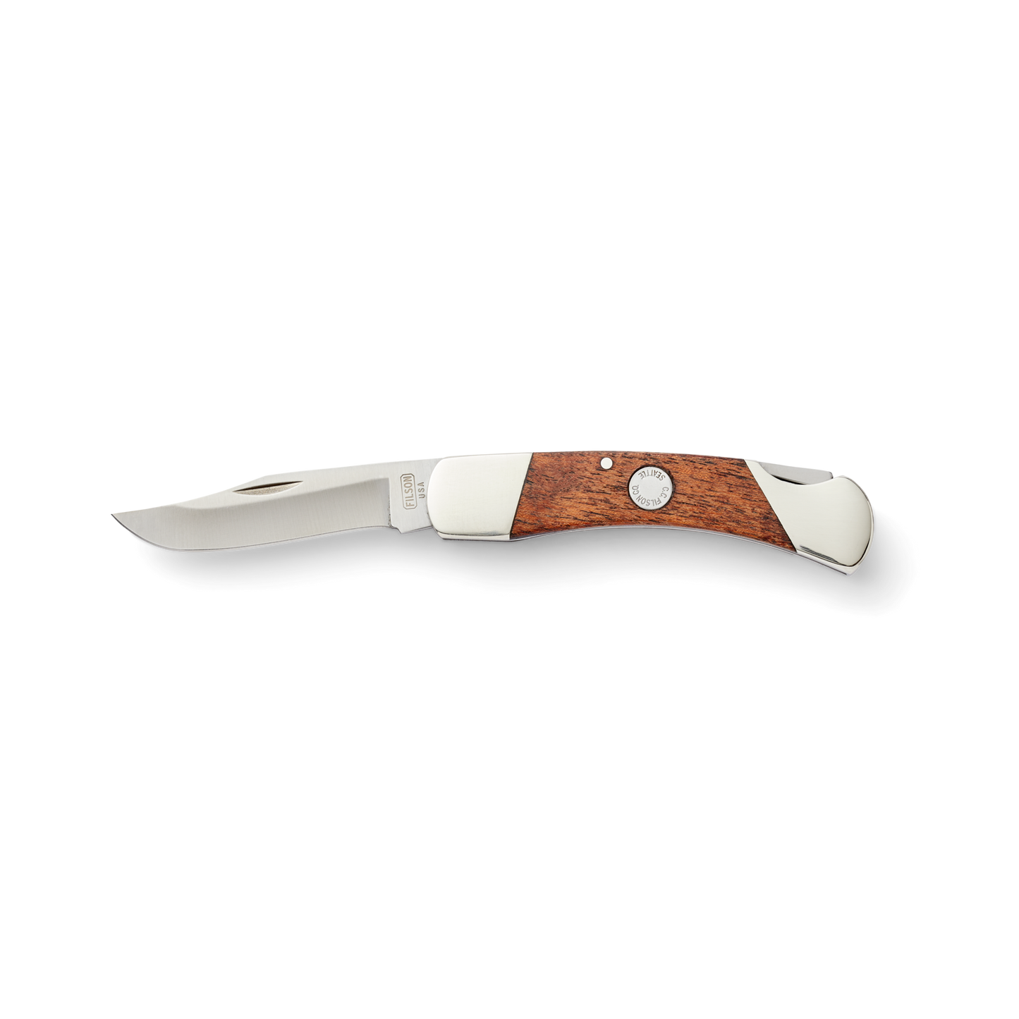 Front-facing image of the Filson Mesquite Lockback Knife - Brown