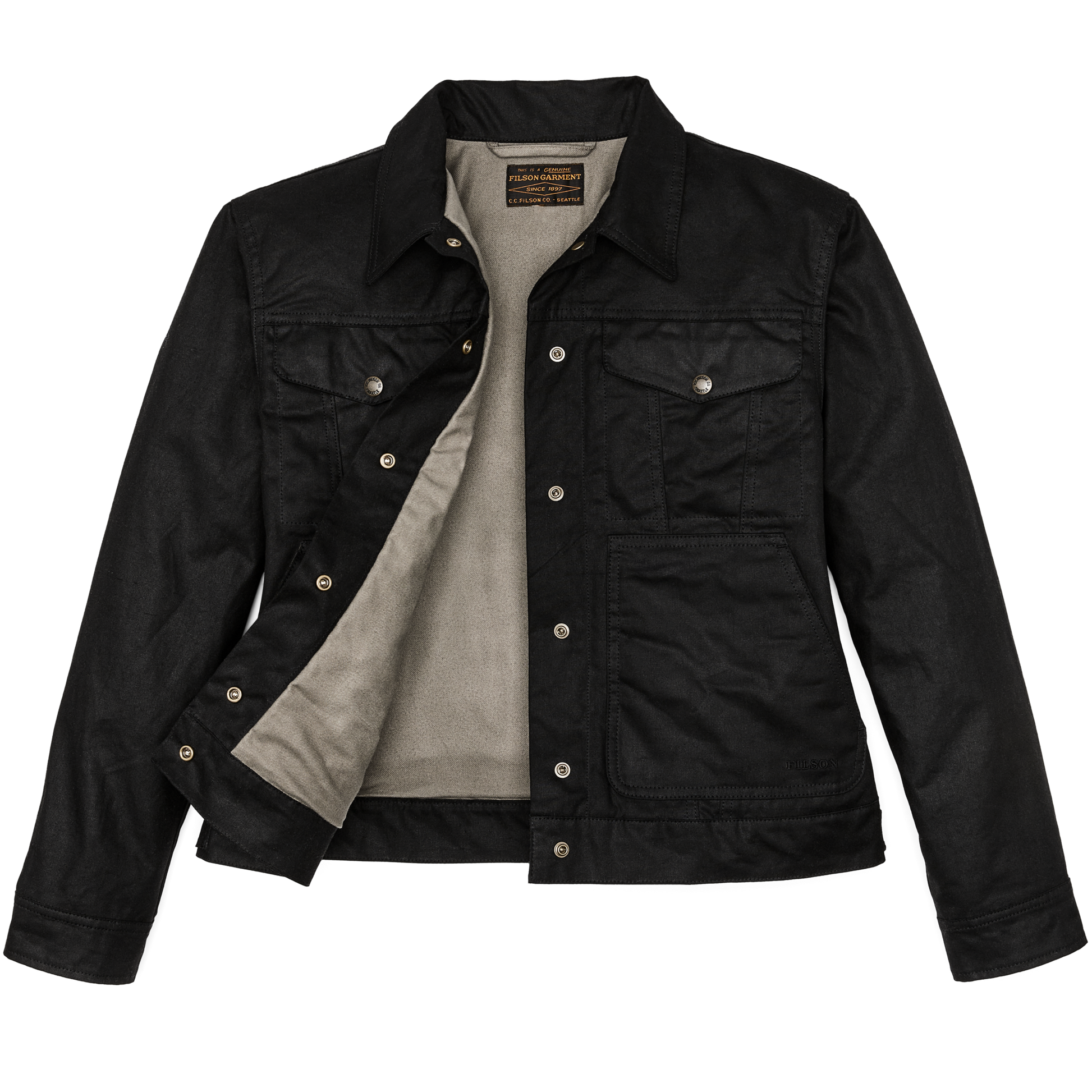 Alternate view of the Filson Women's Short Lined Cruiser Jacket - Black