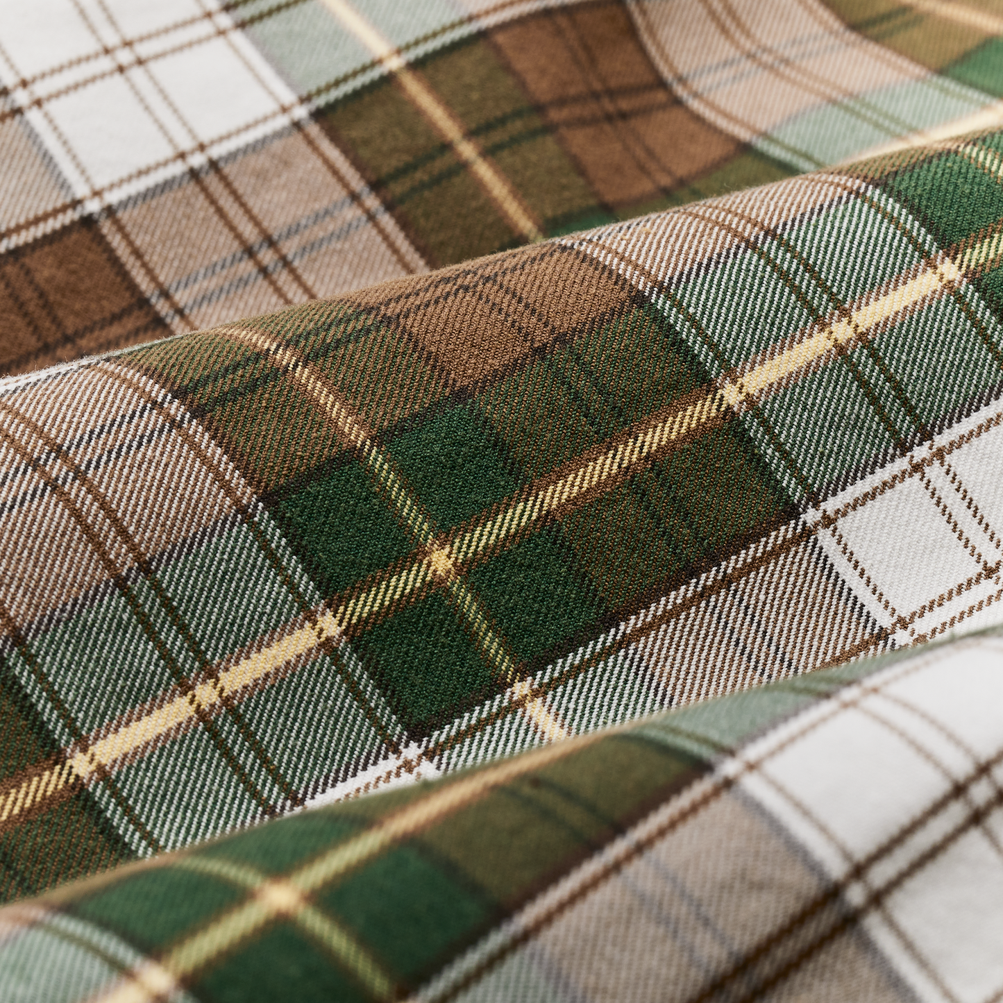 Alternate view of the Filson Short Sleeve Lightweight Alaskan Guide Shirt  - Green / White / Brown Plaid