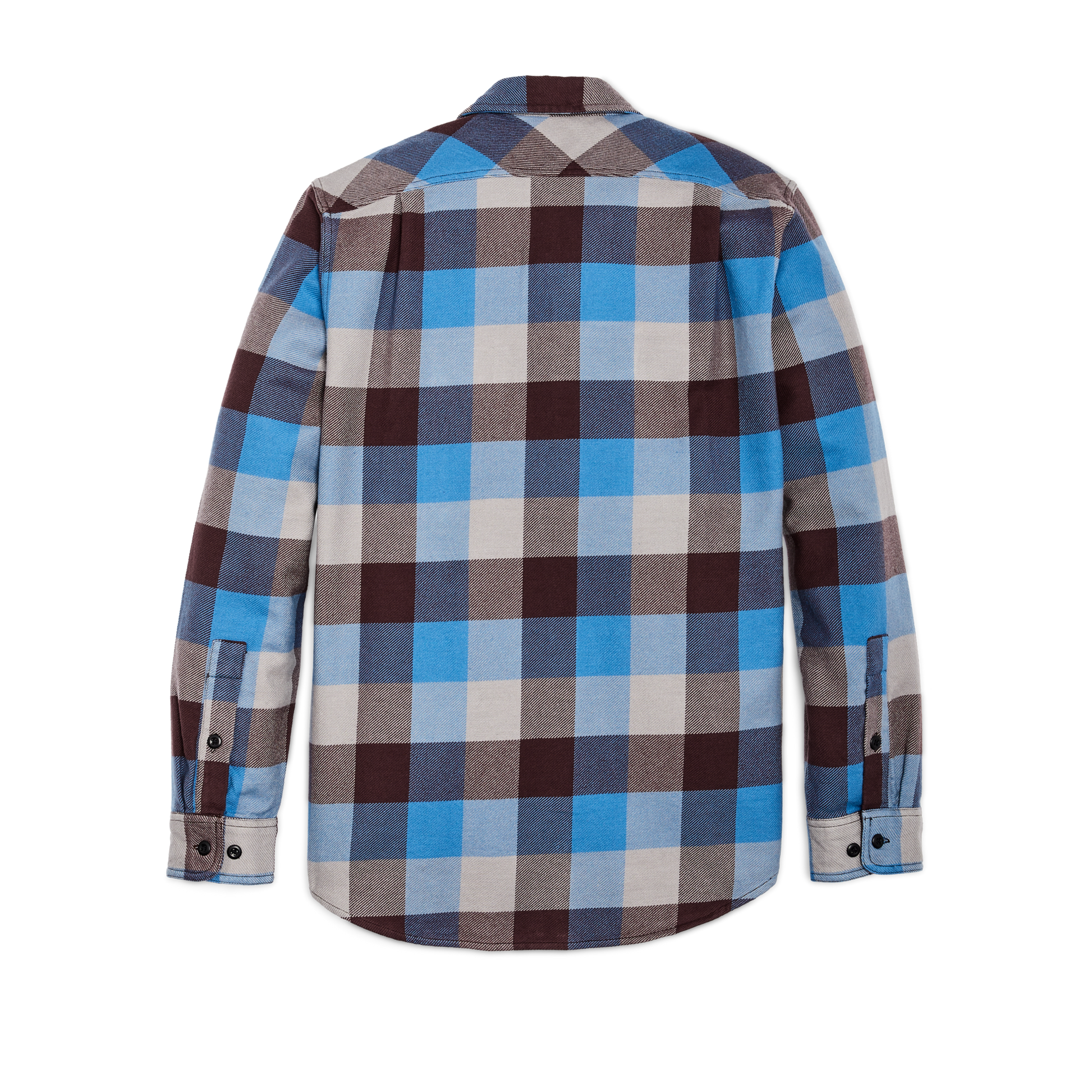 Alternate view of the Filson Vintage Flannel Work Shirt - Blue / Maroon / Gray Check