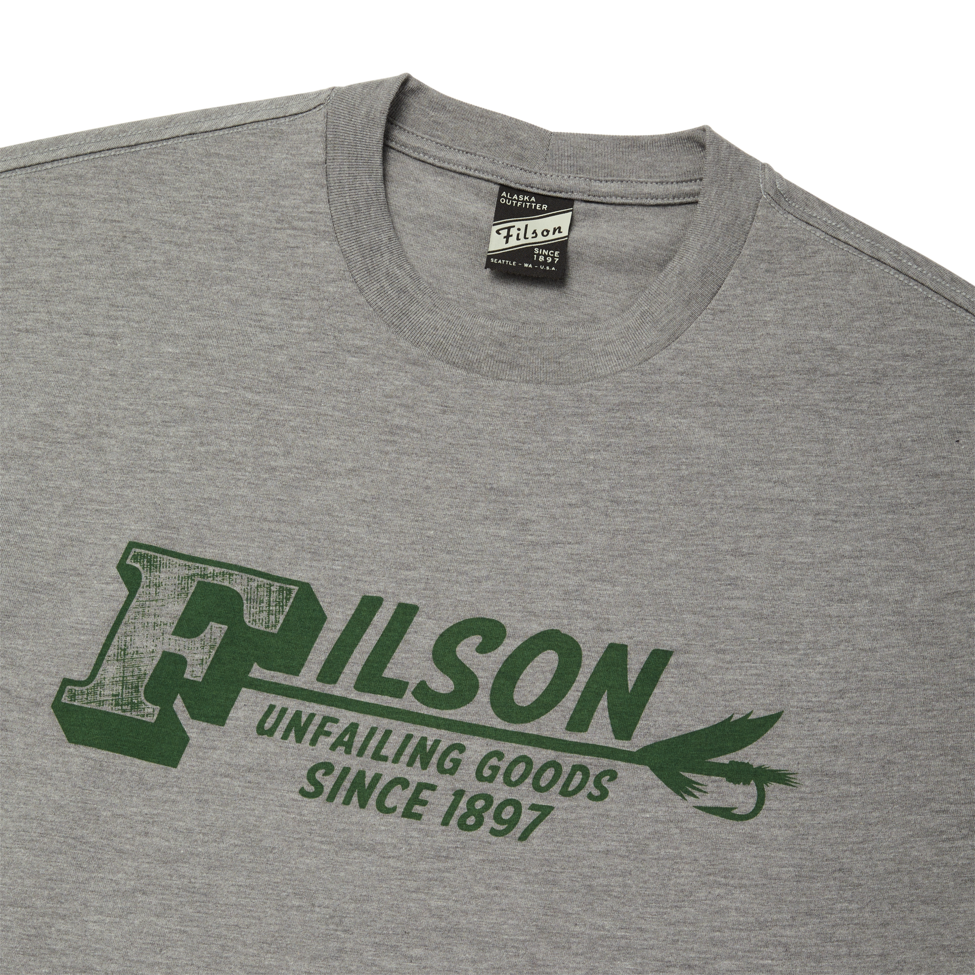 Alternate view of the Filson Buckshot T-shirt - Heather Grey / Fly