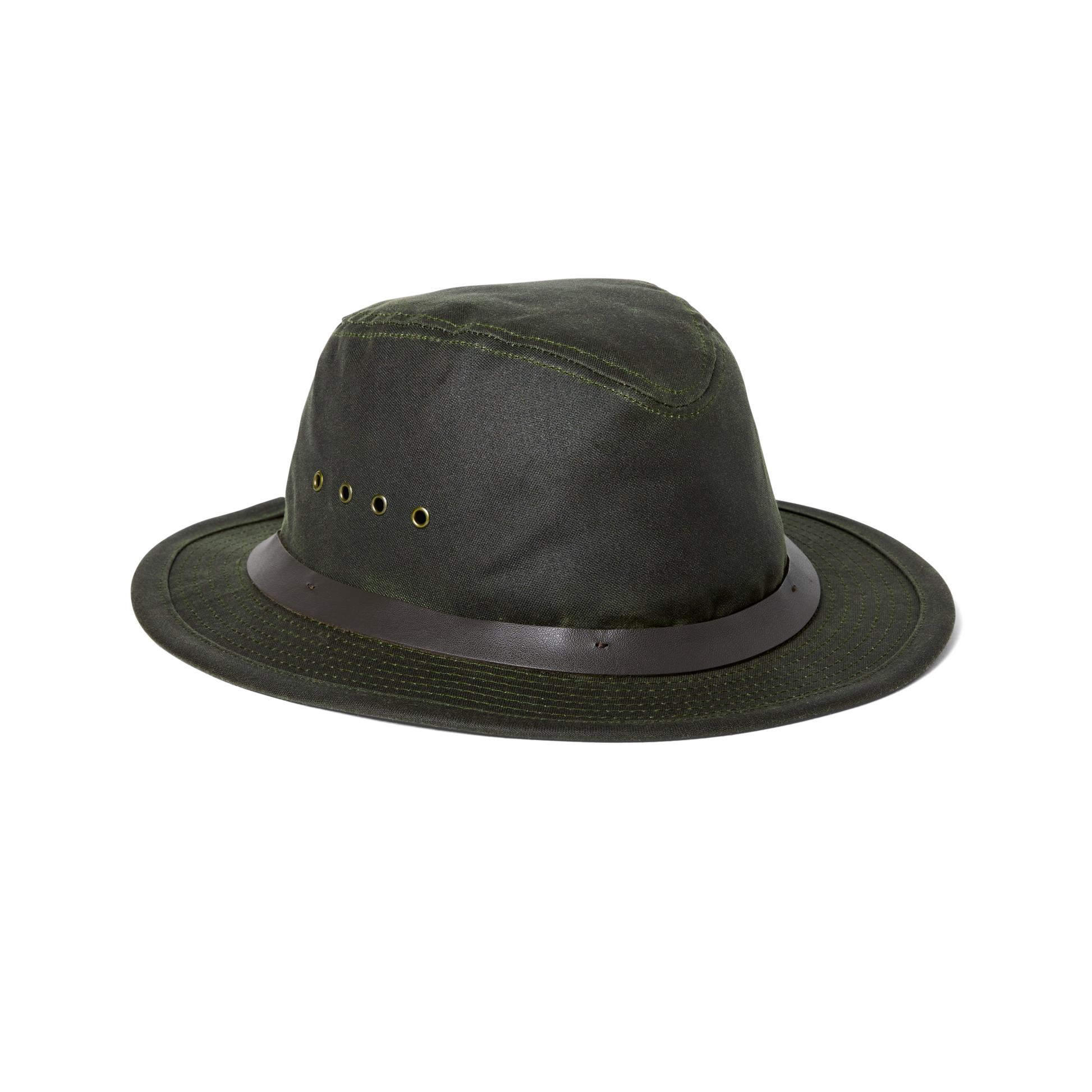 Alternate view of the Filson Tin Cloth Packer Hat - Otter Green