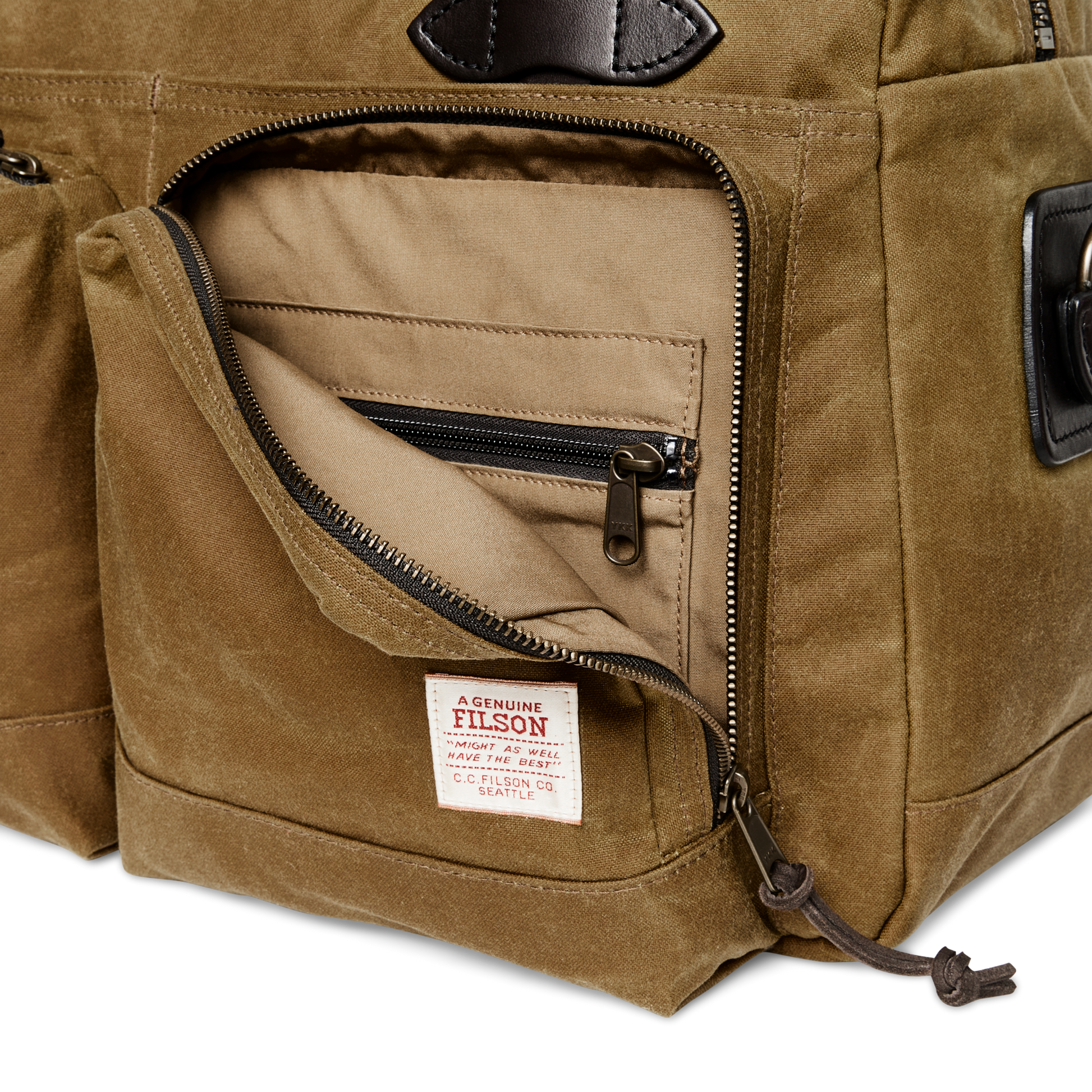 Alternate view of the Filson 48 Hour Tin Cloth Duffle Bag - Dark Tan