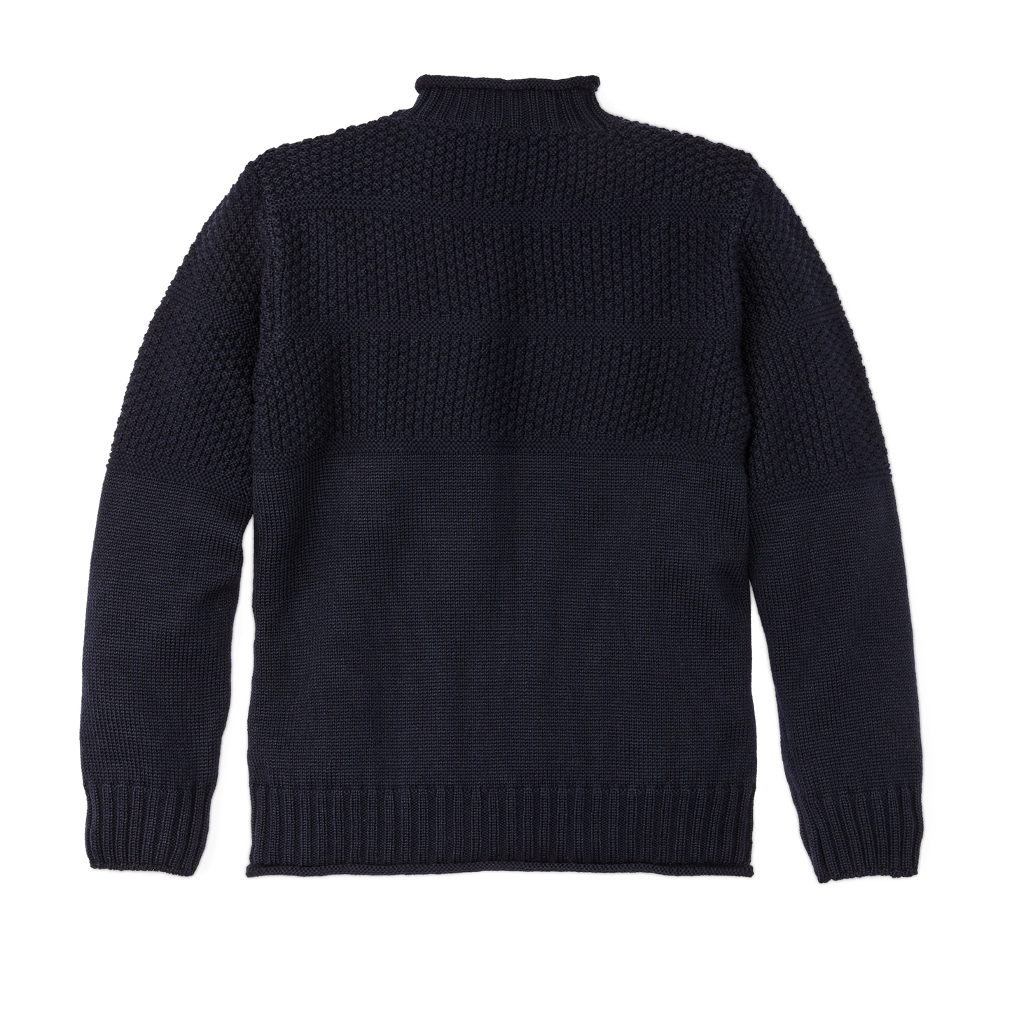 Alternate view of the Filson Wool Roll Neck Fisherman's Sweater - Navy