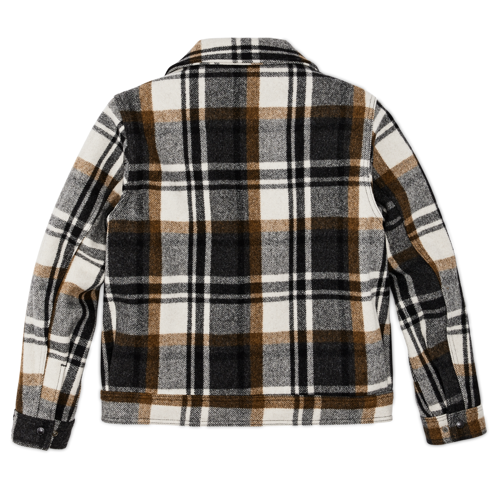 Alternate view of the Filson Mackinaw Wool Work Jacket - Blue Coal / Copper Heather Plaid