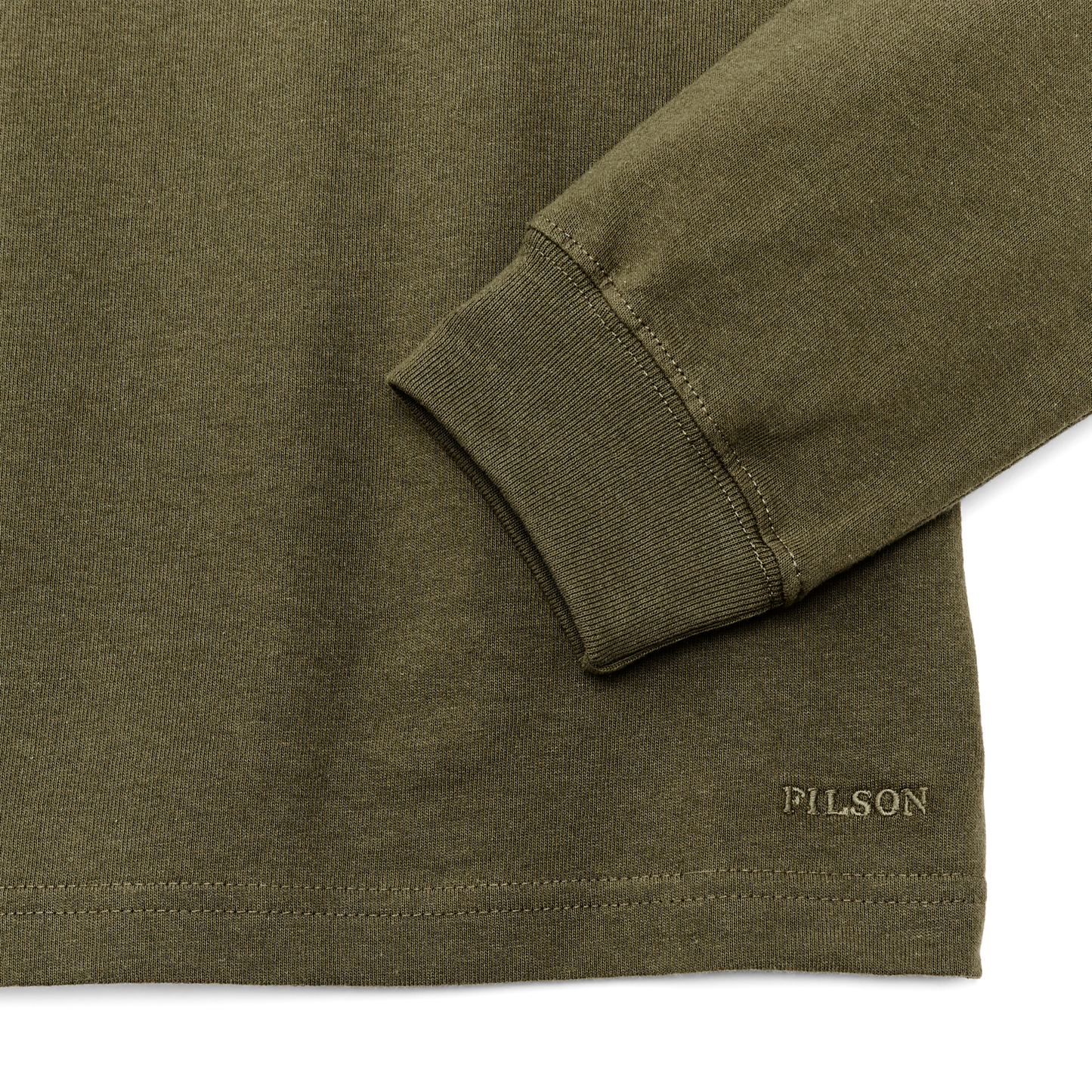 Alternate view of the Filson Long Sleeve Pioneer Pocket T-shirt - Dark Olive