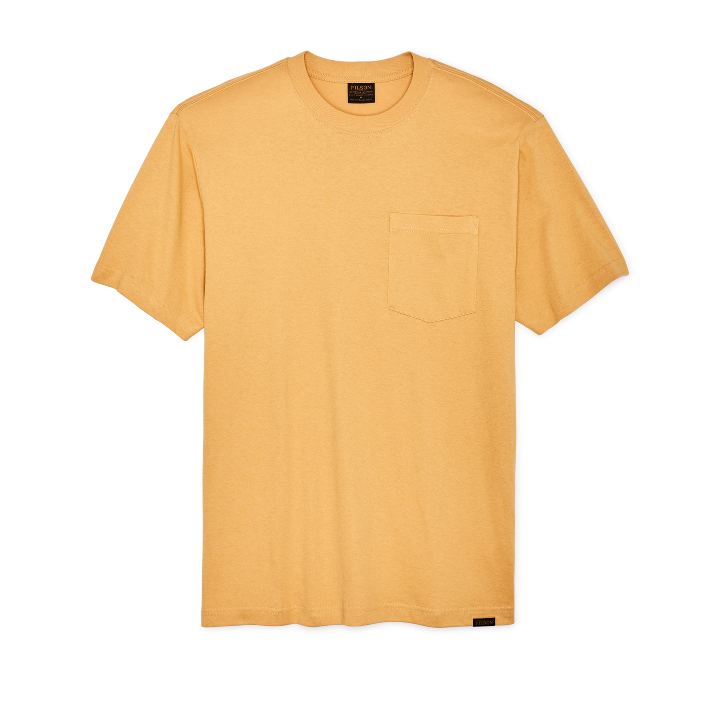 Front-facing image of the Filson Frontier Pocket T-shirt - Dun Yellow