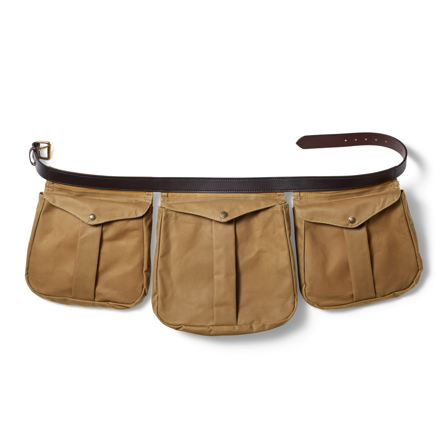 Front-facing image of the Filson Tin Cloth Shooting Bag - Dark Tan