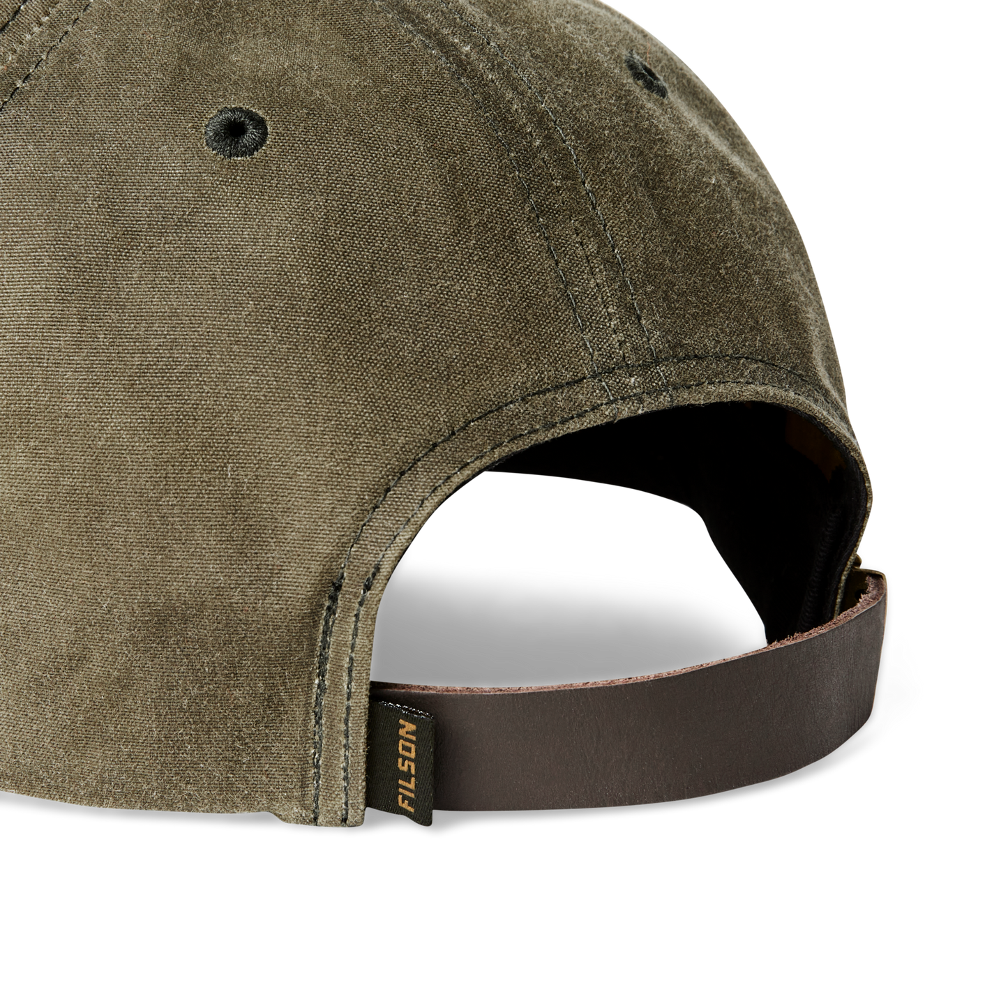 Alternate view of the Filson Oil Tin Low-profile Logger Cap - Otter Green