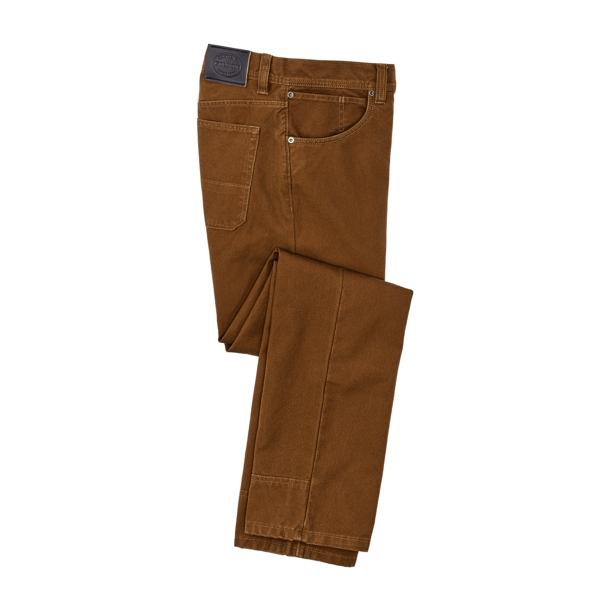 Front-facing image of the Filson Dry Tin Cloth 5-pocket Pants - Whiskey