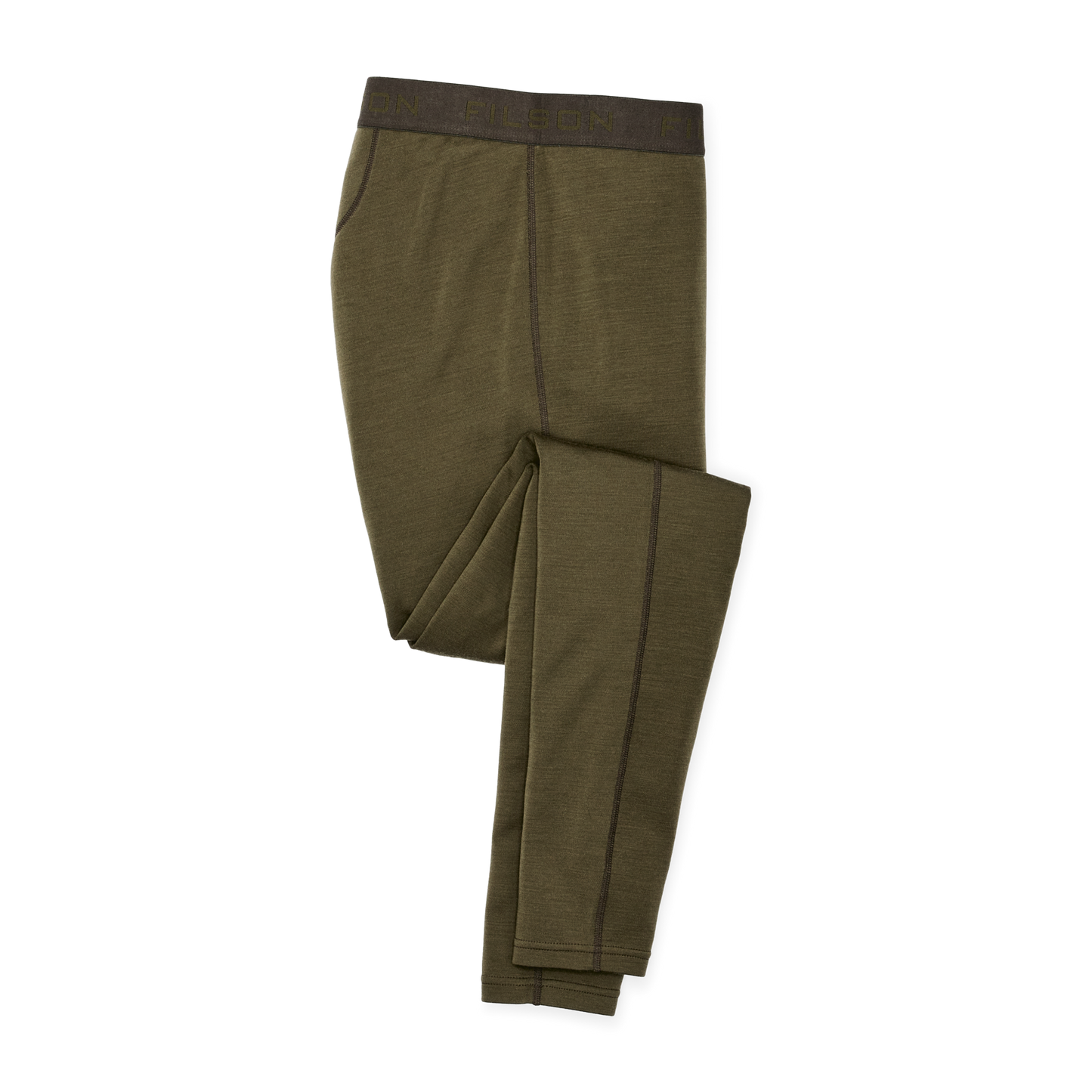 Alternate view of the Filson 400g Merino Wool Bottoms - Dark Olive