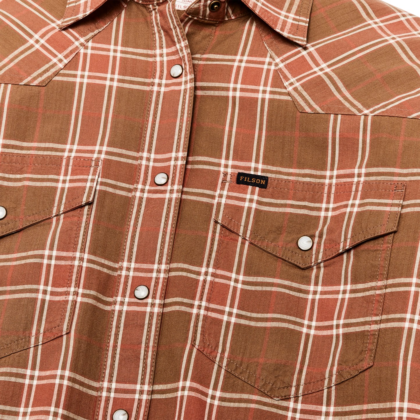 Alternate view of the Filson Women's Western Flannel Shirt - Clay Dust