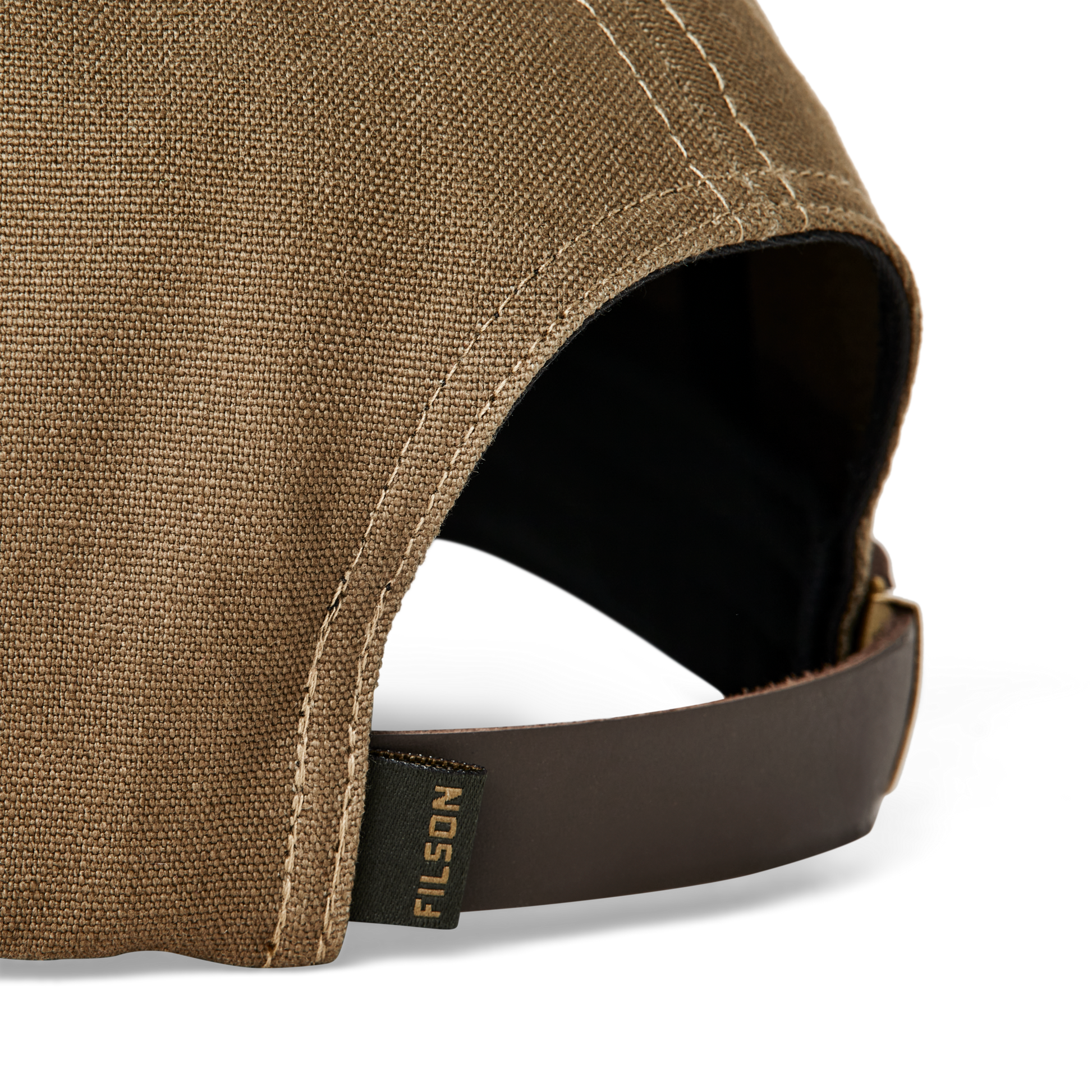 Alternate view of the Filson Dry Tin Cloth Logger Cap - Marsh Olive / Sportsman