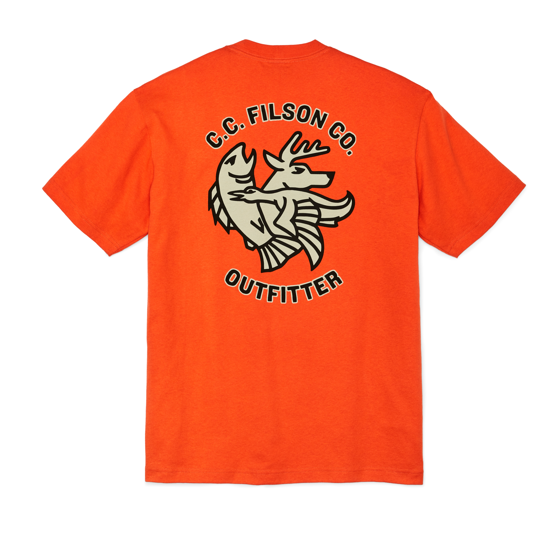 Alternate view of the Filson Frontier Graphic T-shirt - Flame / Deco Sportsman