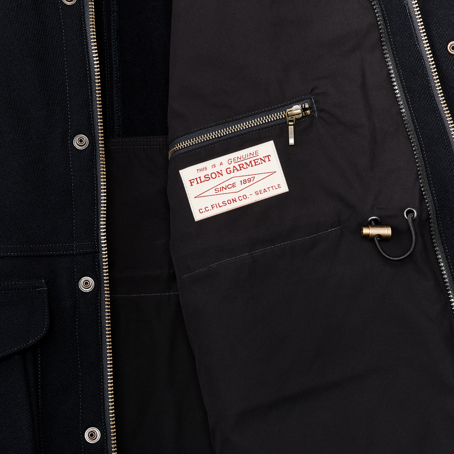 Alternate view of the Filson Cavalry Wool Field Jacket - Navy