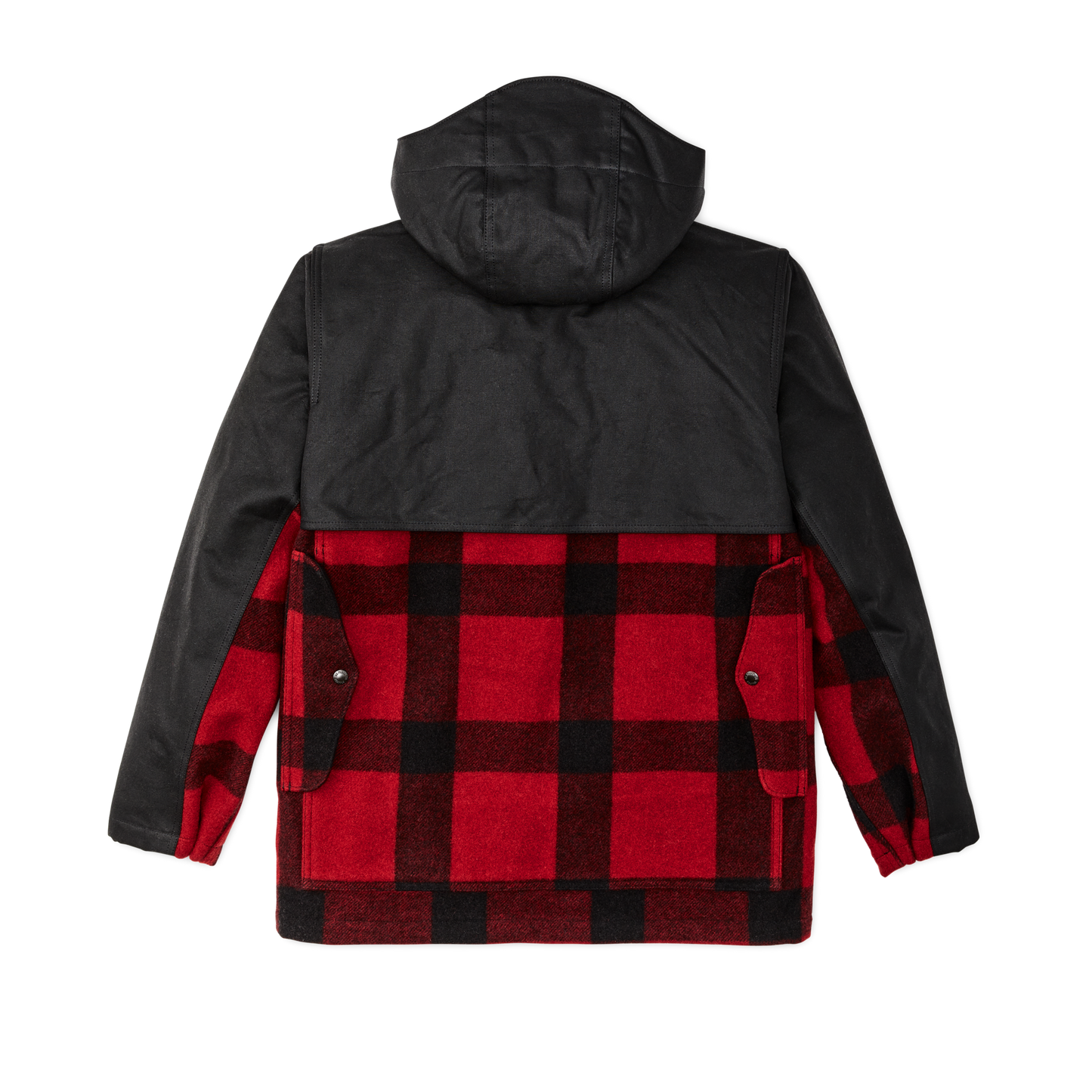 Alternate view of the Filson Mackinaw Wool Double Coat  - Red Black Classic Plaid