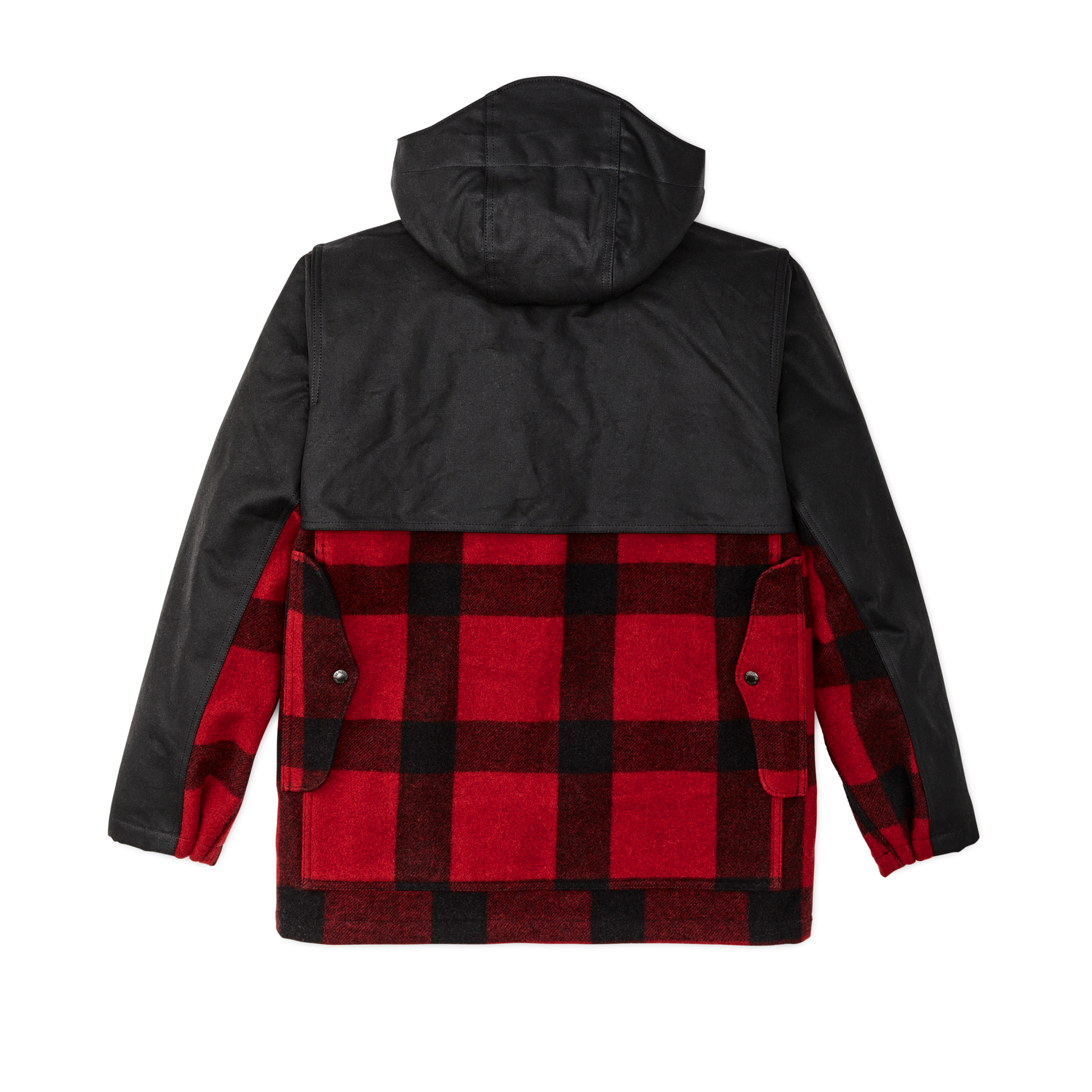 Alternate view of the Filson Mackinaw Wool Double Coat  - Red Black Classic Plaid