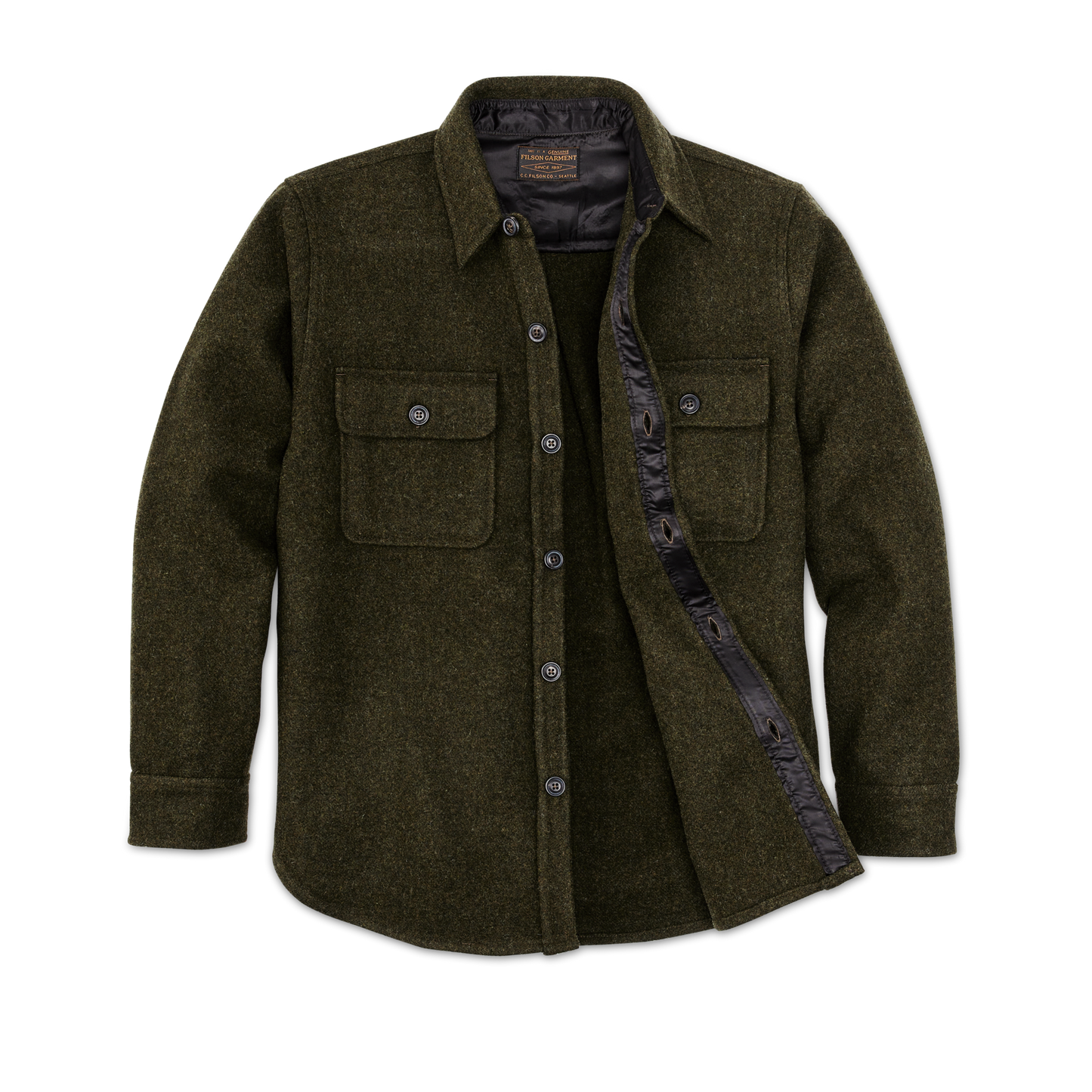 Alternate view of the Filson Cpo Wool Jac-shirt - Forest Green