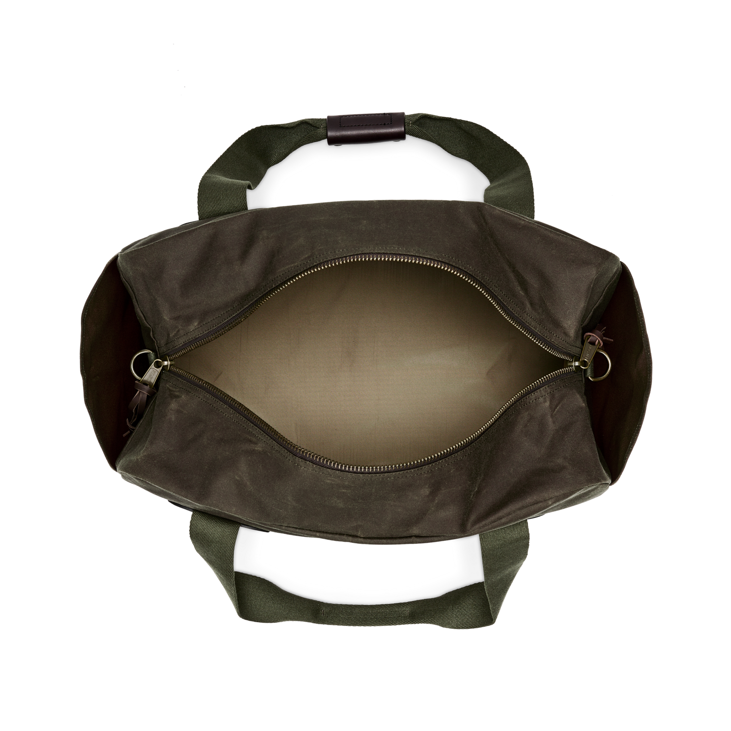 Alternate view of the Filson Medium Tin Cloth Duffle Bag - Otter Green