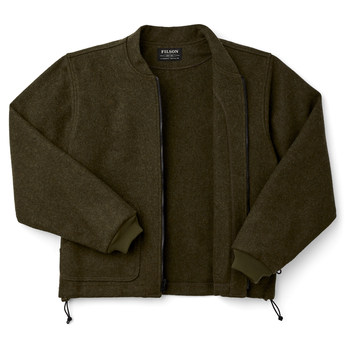 Alternate view of the Filson Mackinaw Wool Jacket Liner - Forest Green