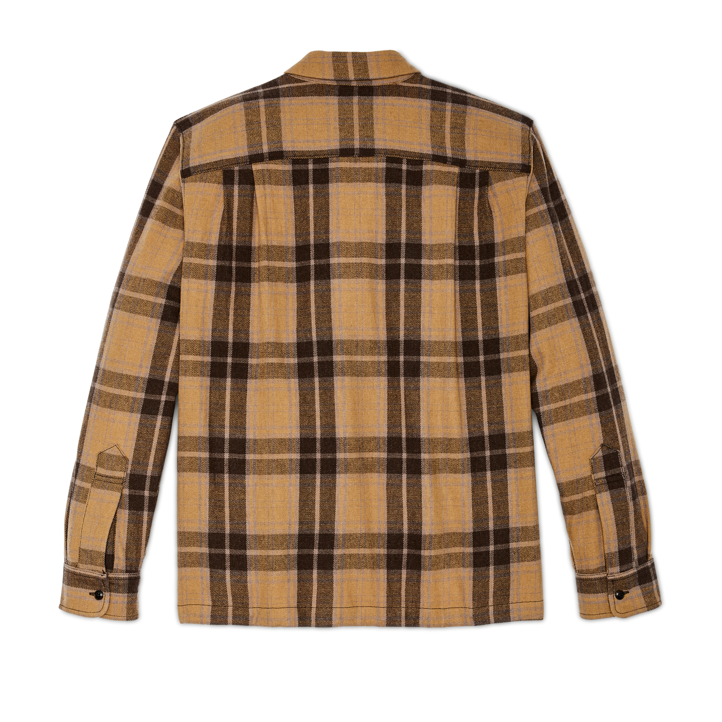 Alternate view of the Filson Buckner Wool Camp Shirt - Ochre / Faded Brown Plaid