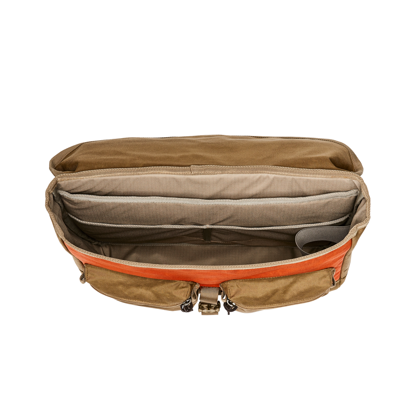 Alternate view of the Filson Surveyor Messenger Bag - Dark Tan / Flame