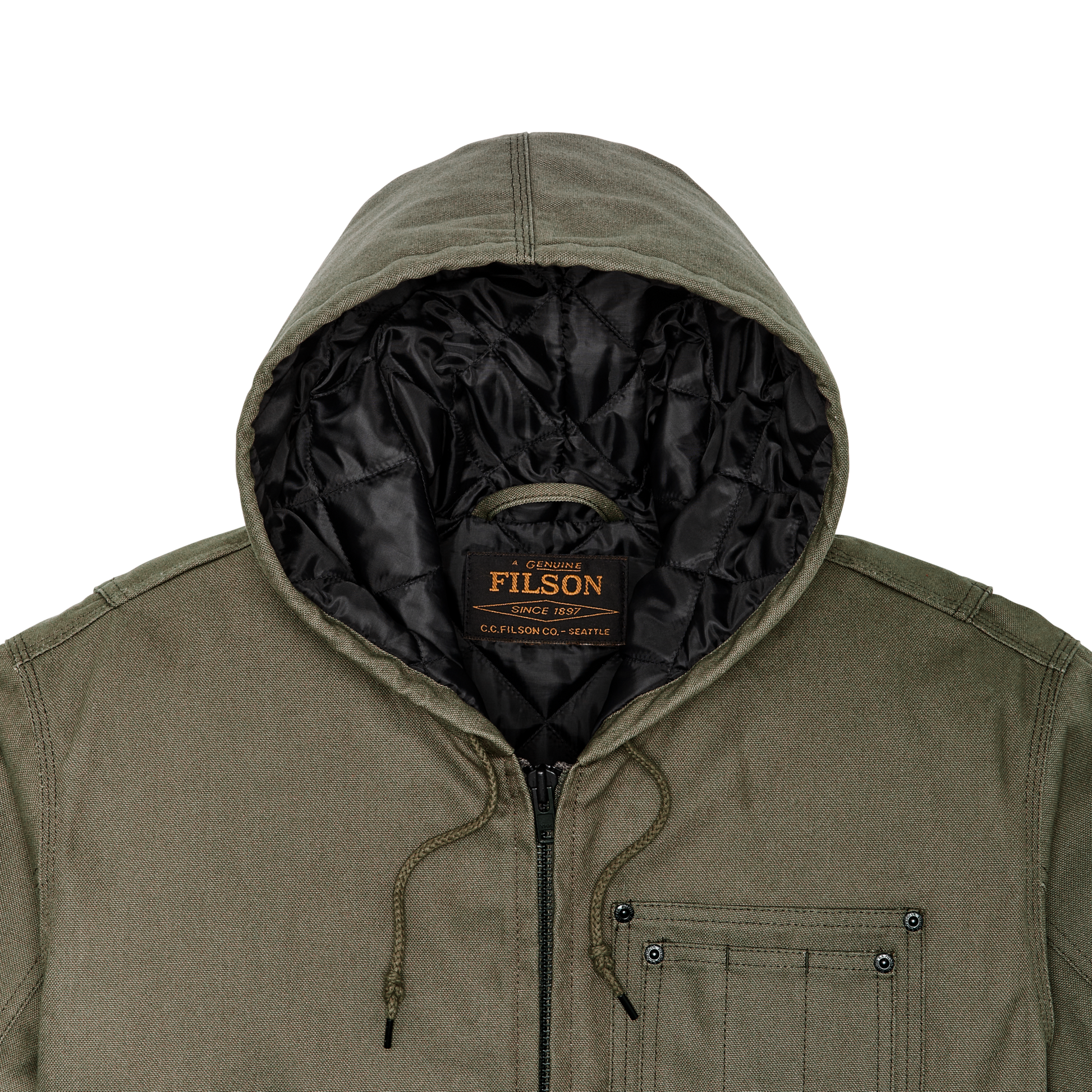 Alternate view of the Filson Worksmith Insulated Bomber Jacket - Tarmac