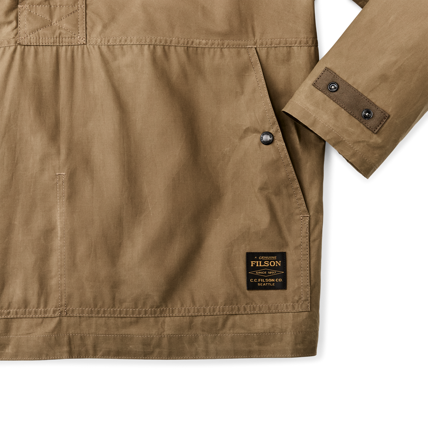 Alternate view of the Filson Ranger Lightweight Anorak - Dark Beige