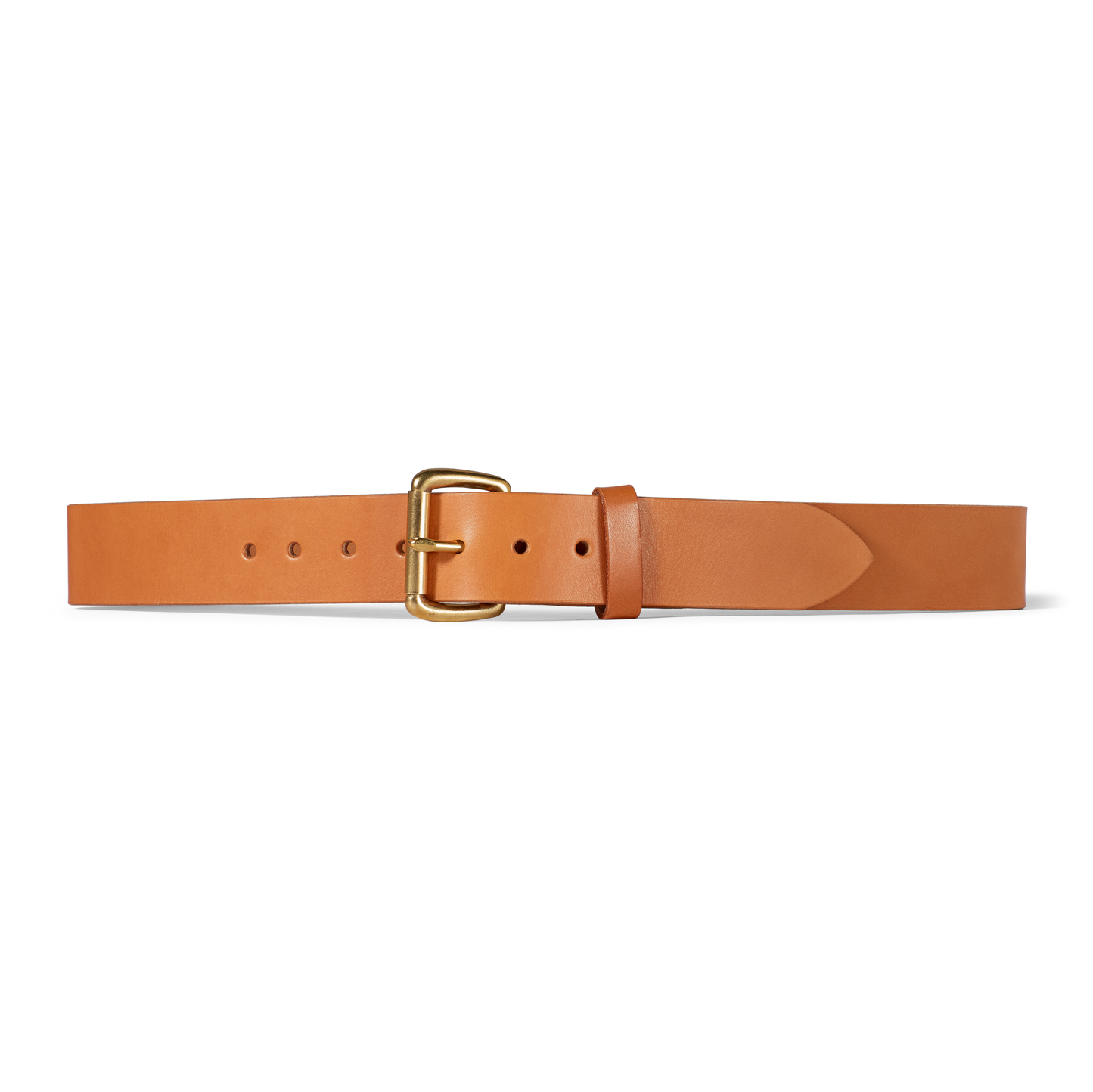 Front-facing image of the Filson 1 1/2" Bridle Leather Belt - Tan Leather